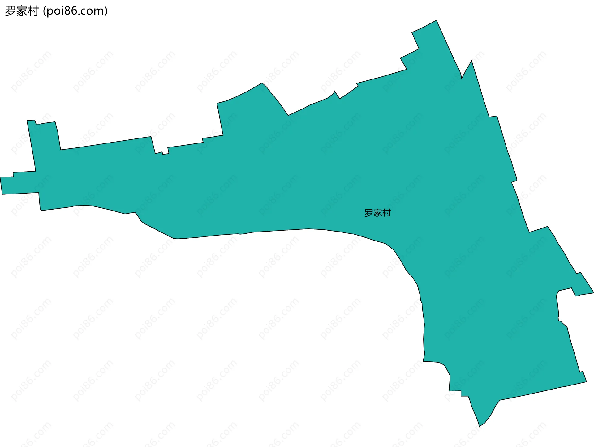 罗家村边界地图