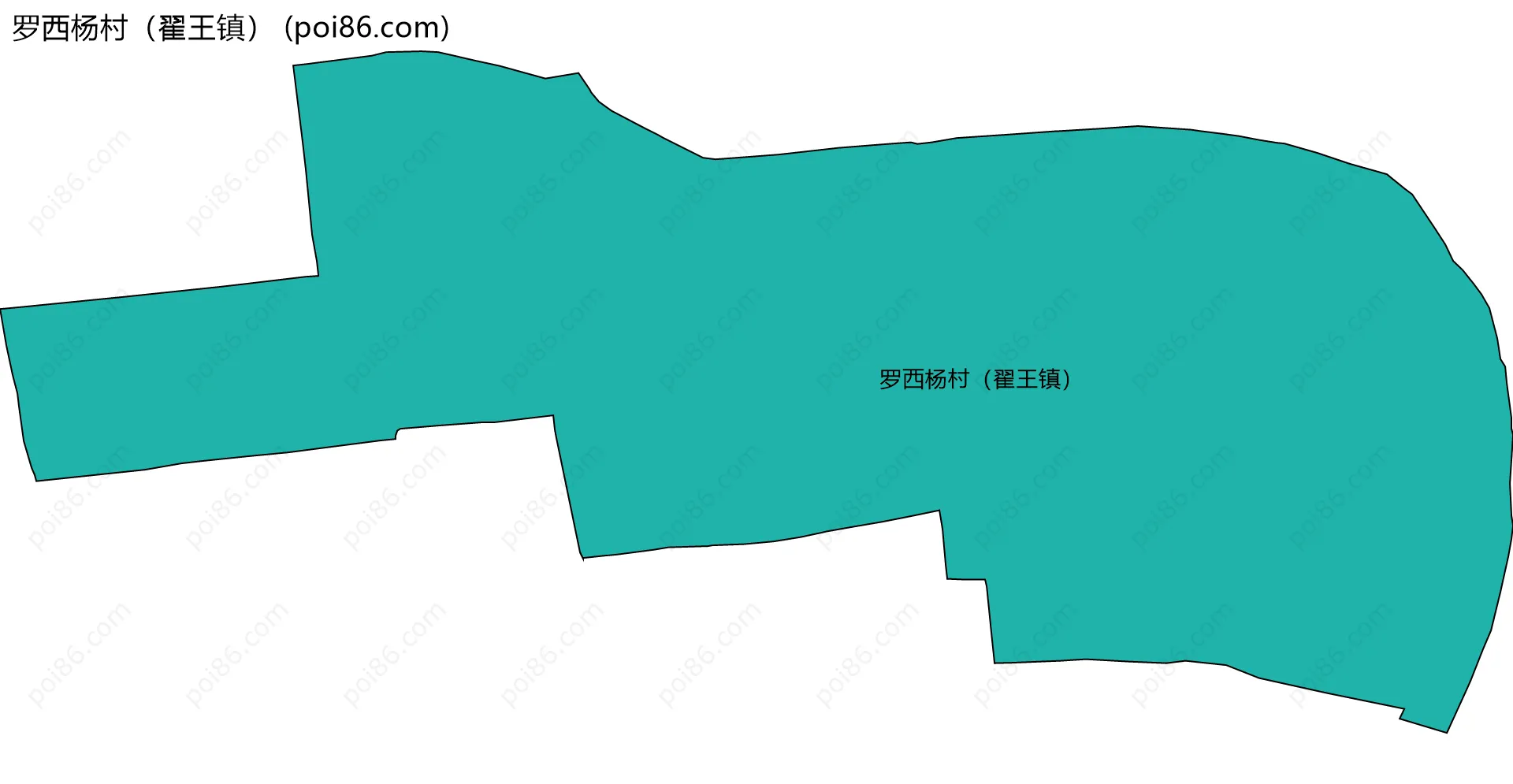 罗西杨村（翟王镇）边界地图