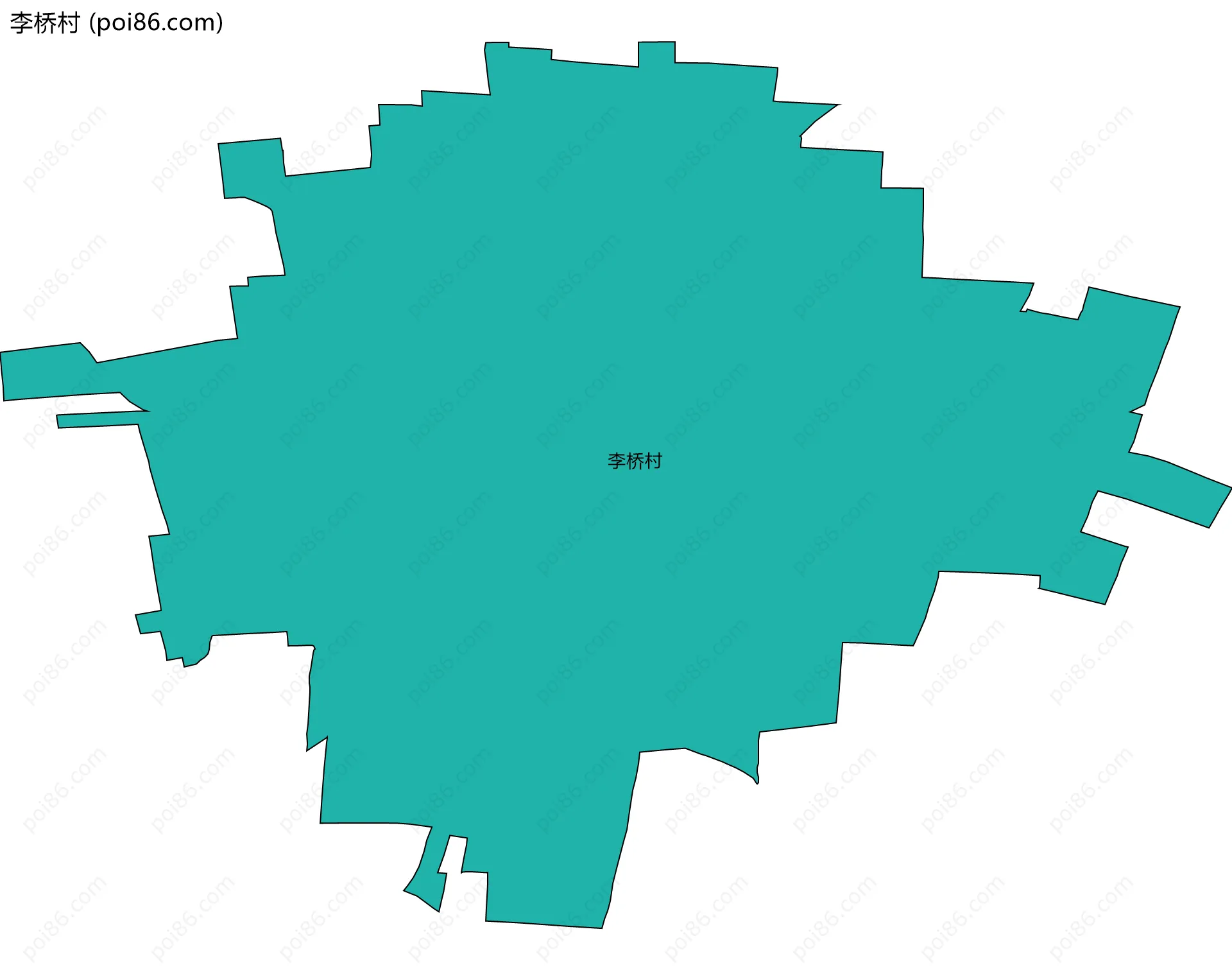 李桥村边界地图