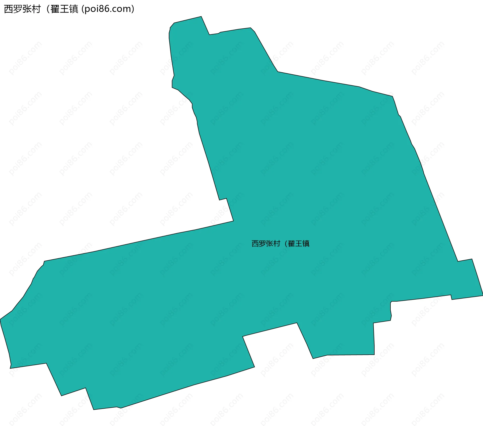 西罗张村（翟王镇边界地图