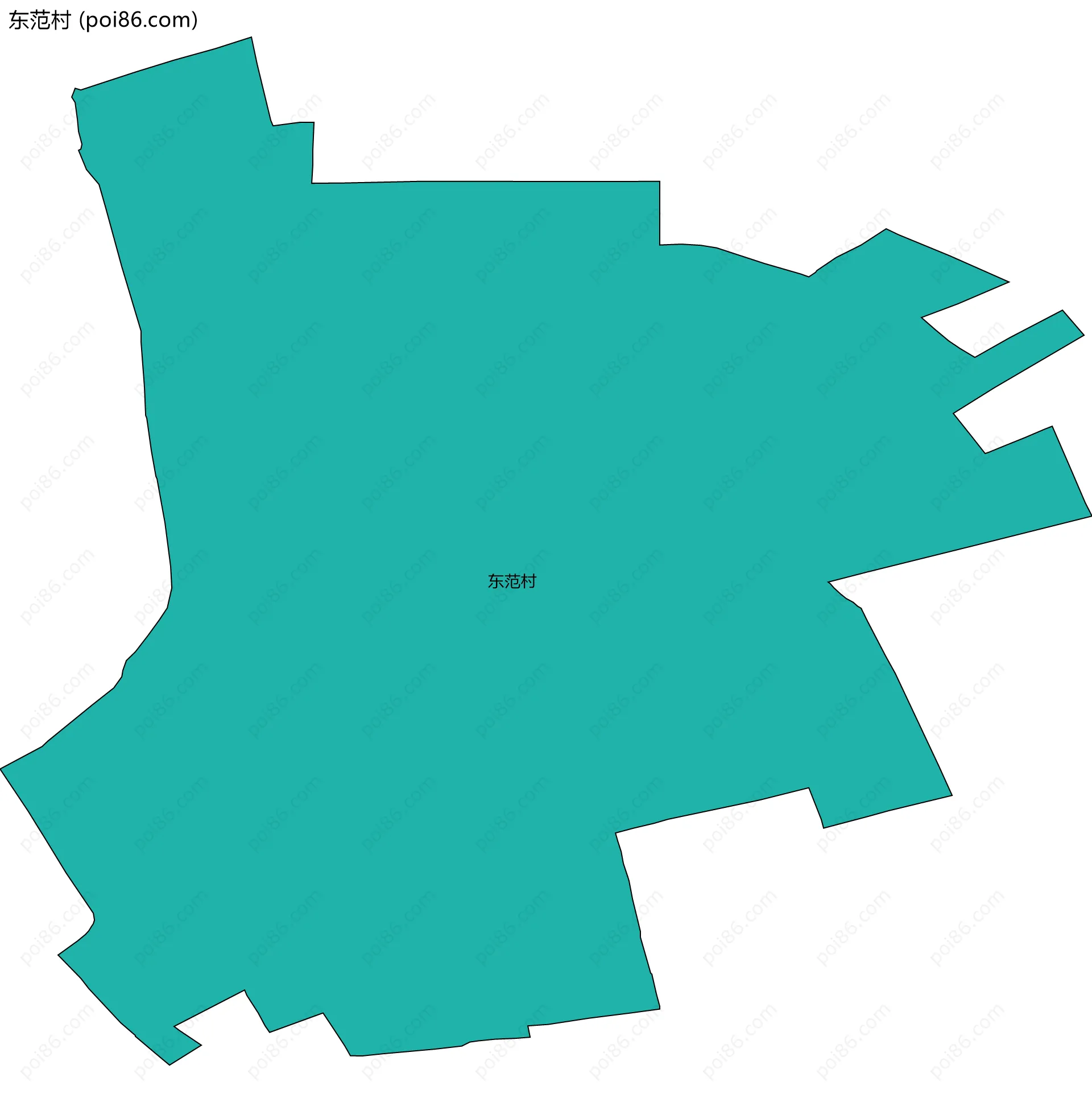 东范村边界地图