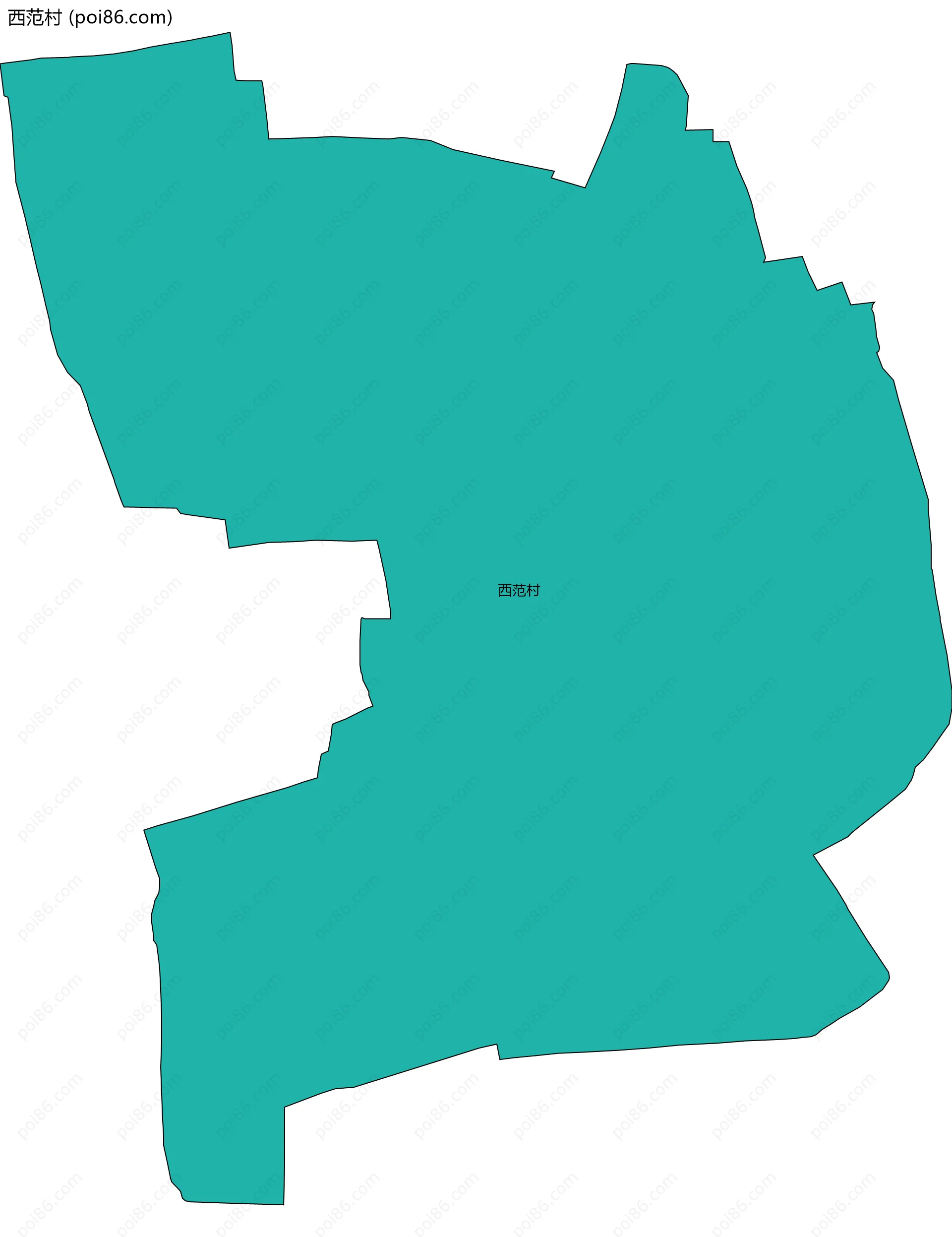 西范村边界地图