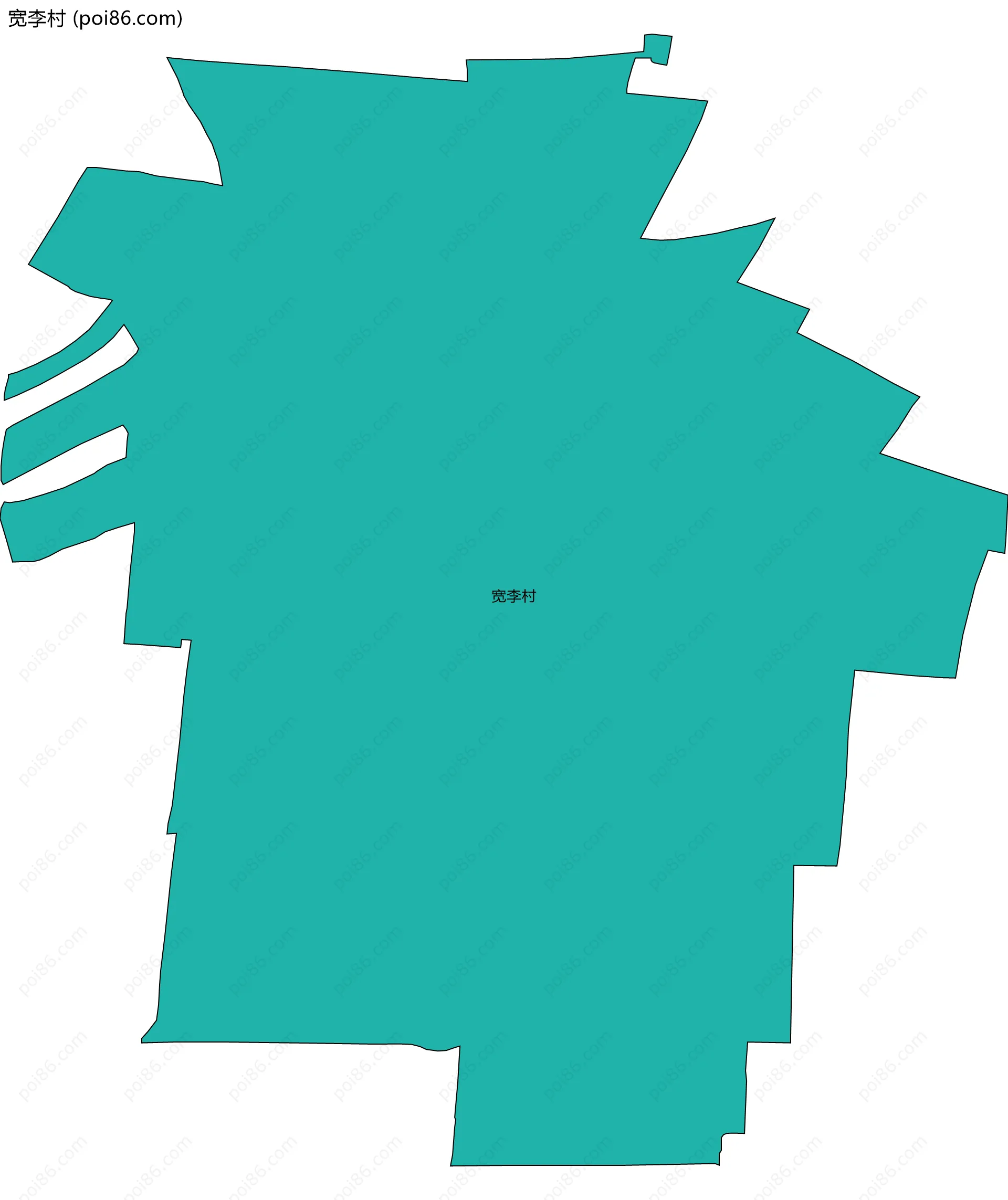 宽李村边界地图