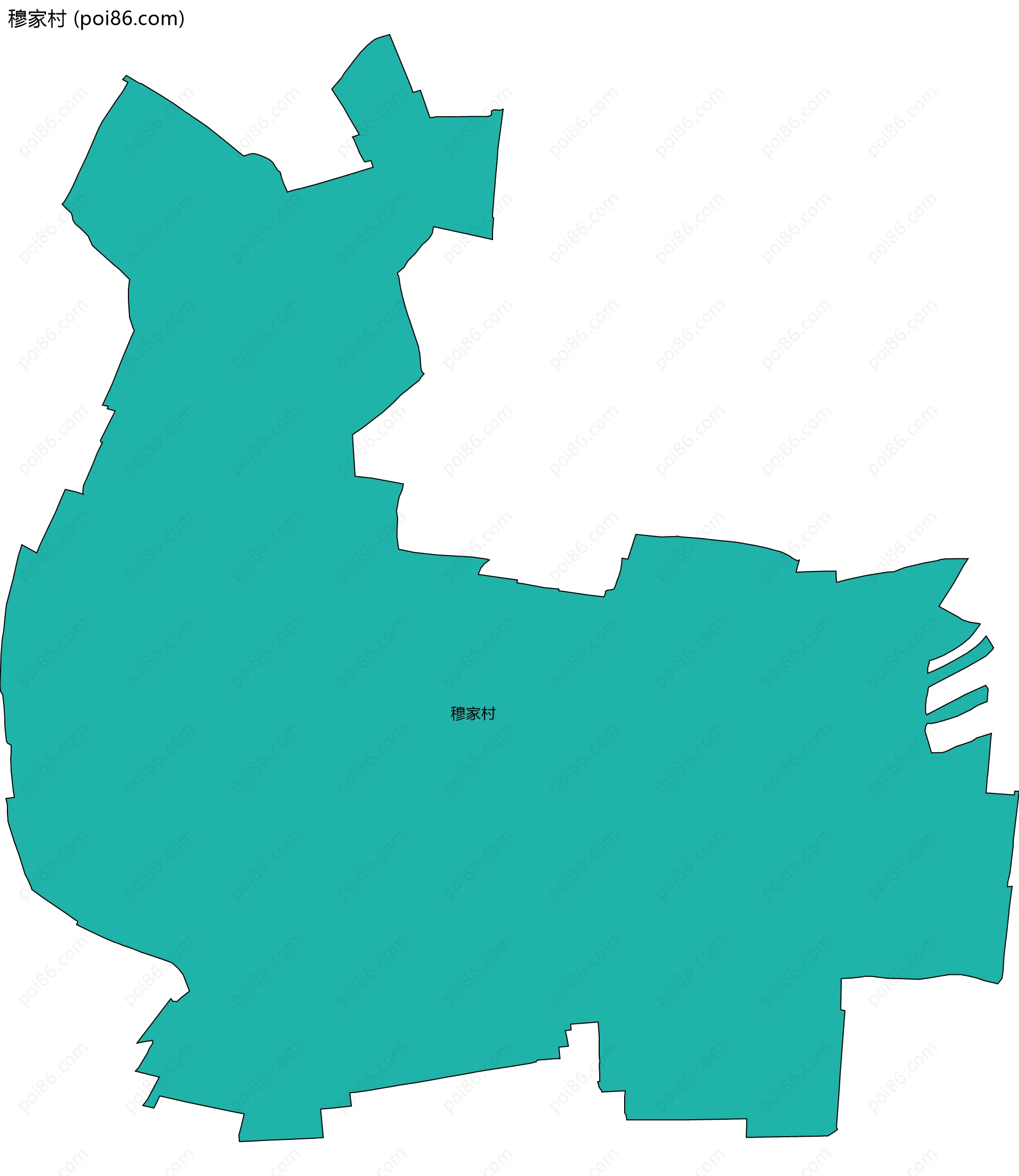 穆家村边界地图