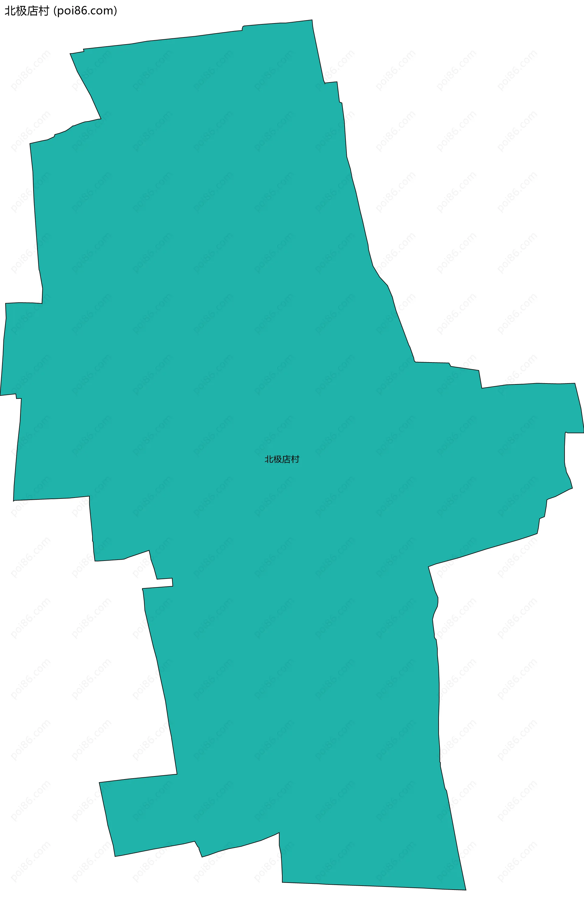 北极店村边界地图