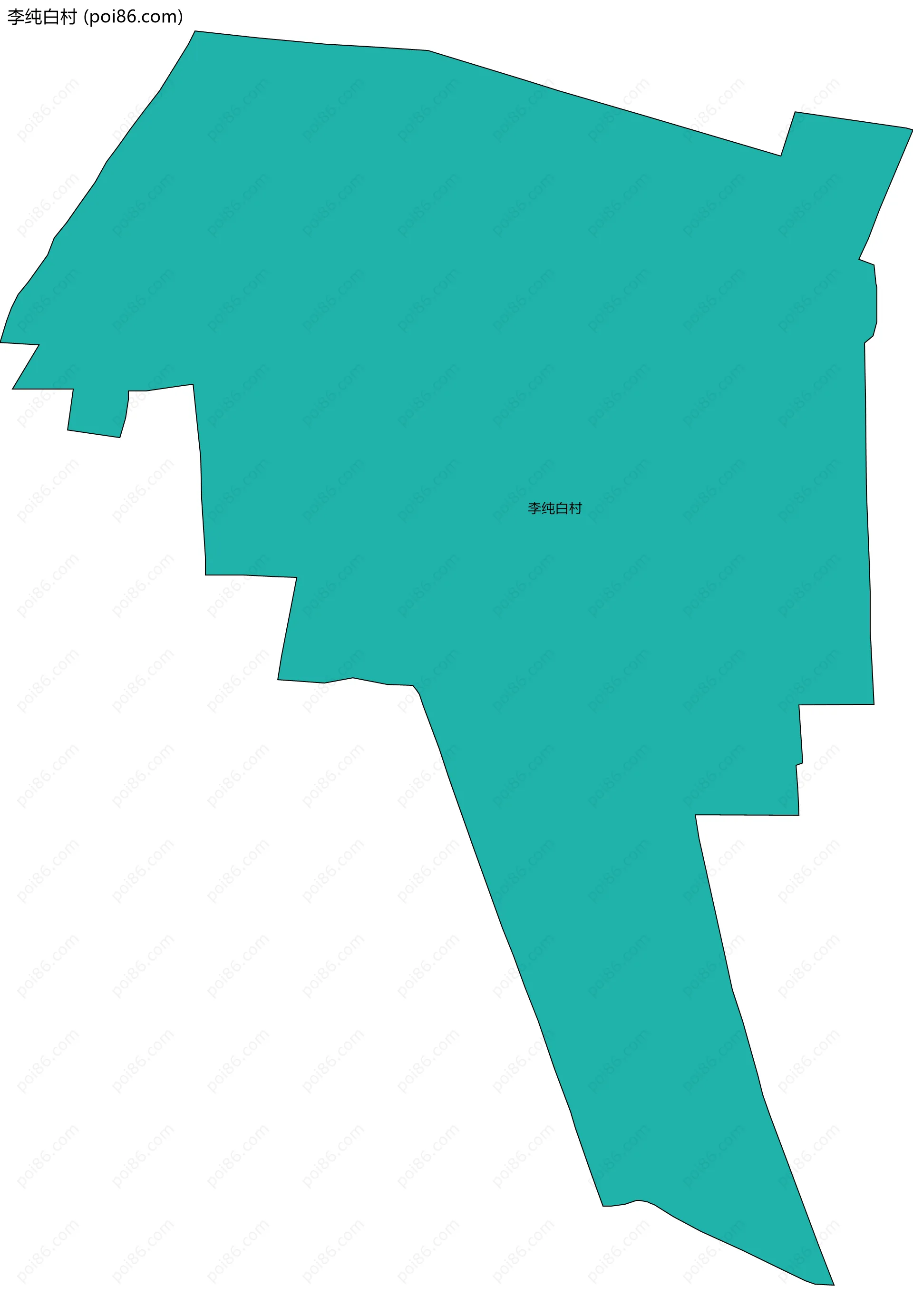 李纯白村边界地图