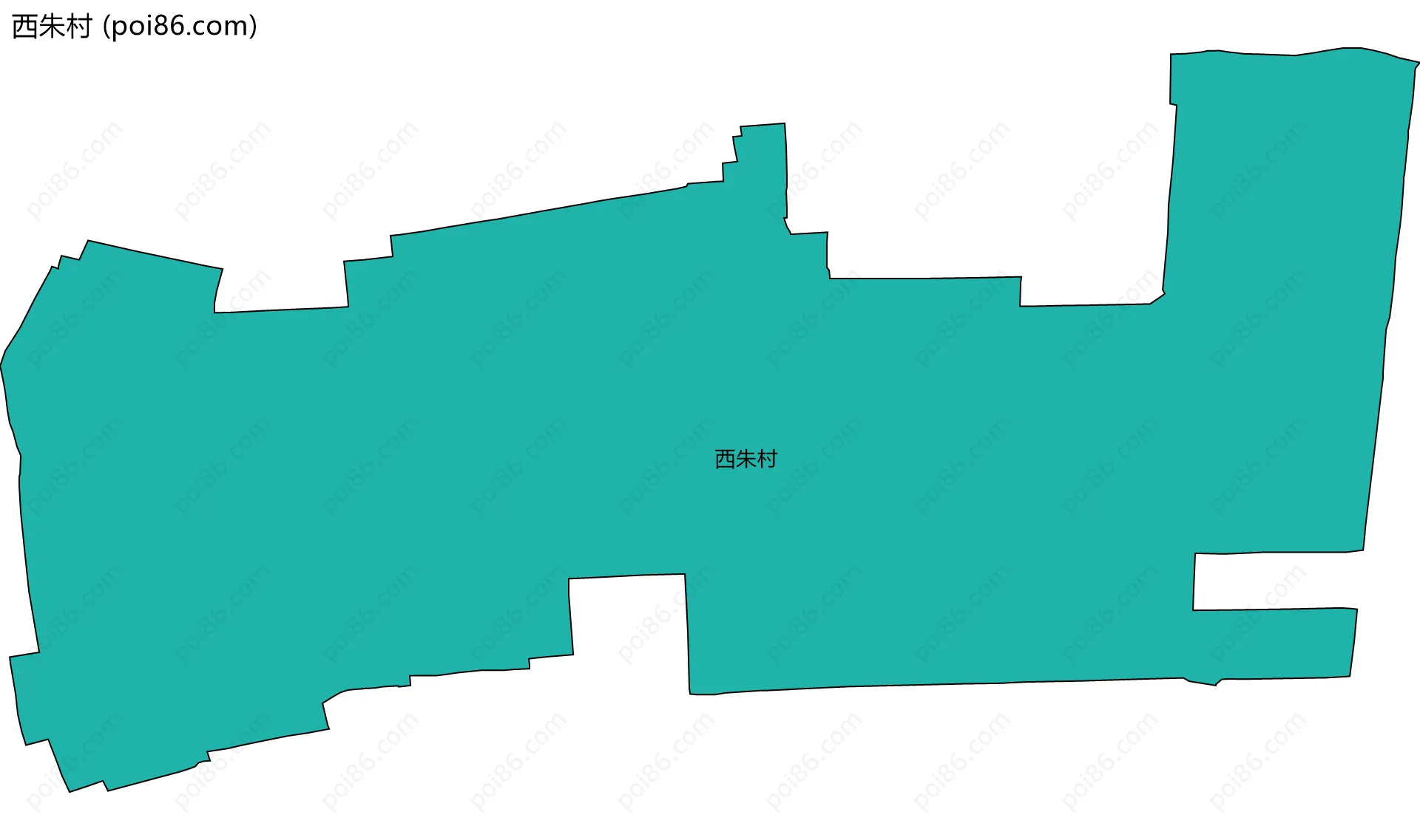 西朱村边界地图