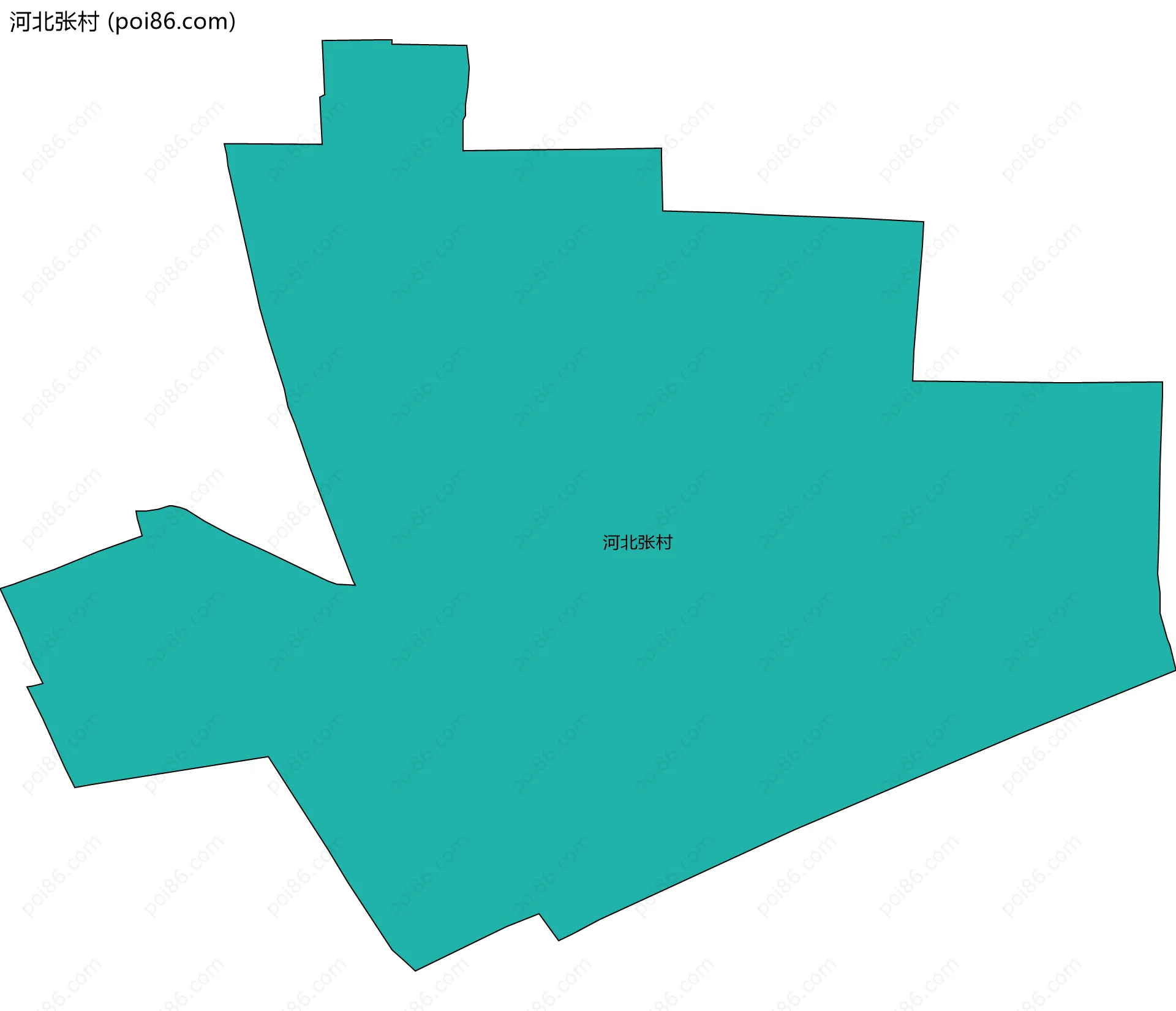 河北张村边界地图