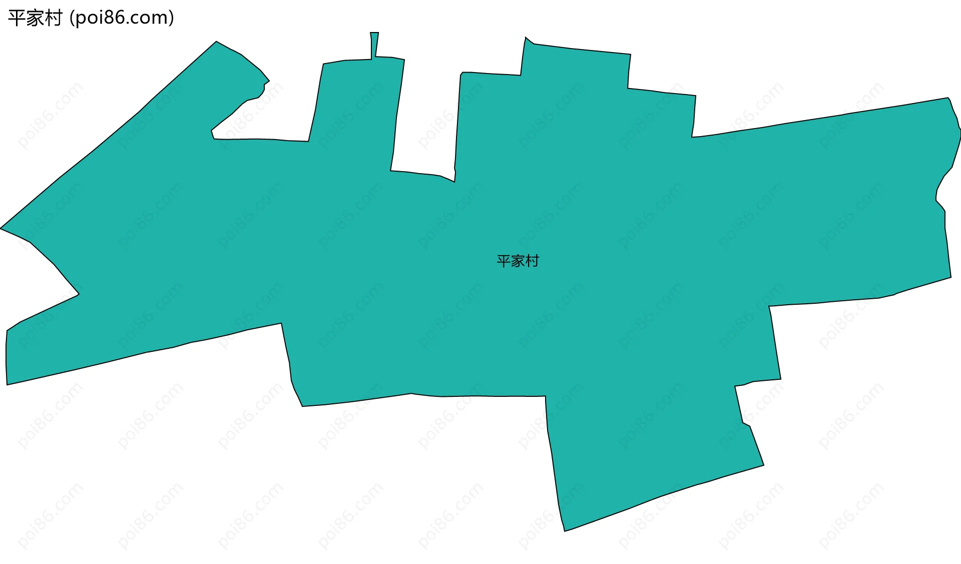 平家村边界地图