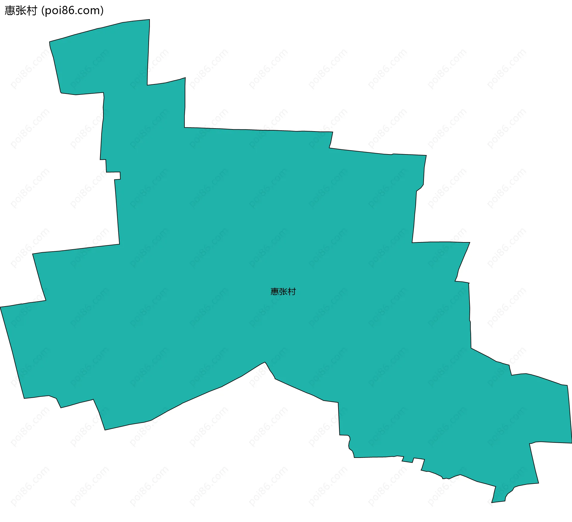惠张村边界地图