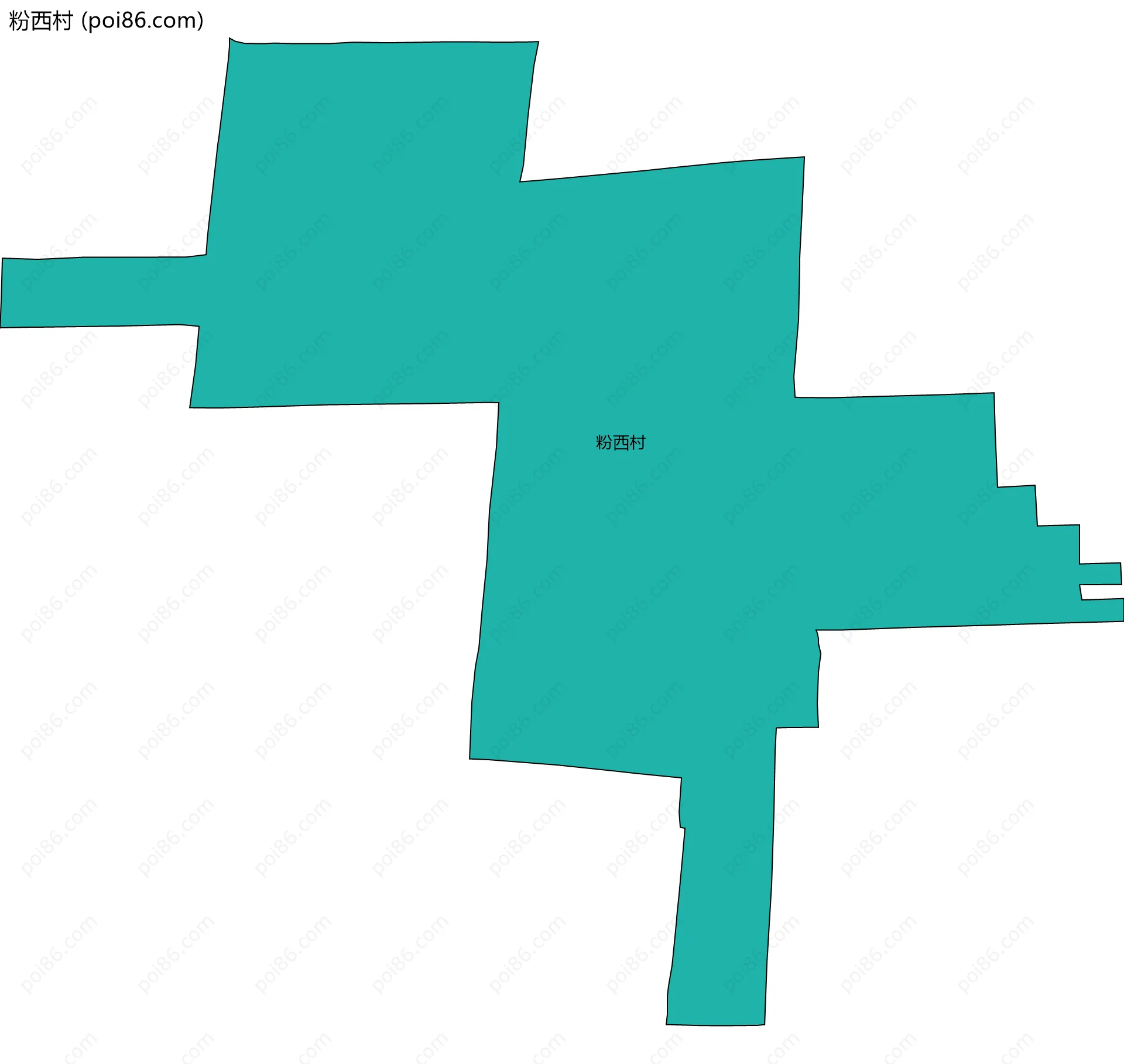 粉西村边界地图