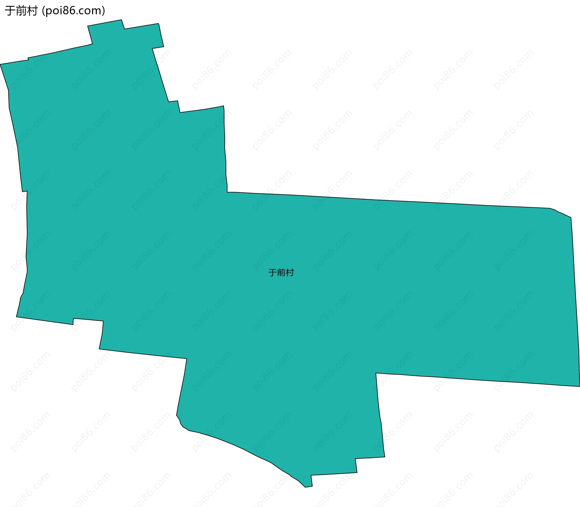 于前村边界地图