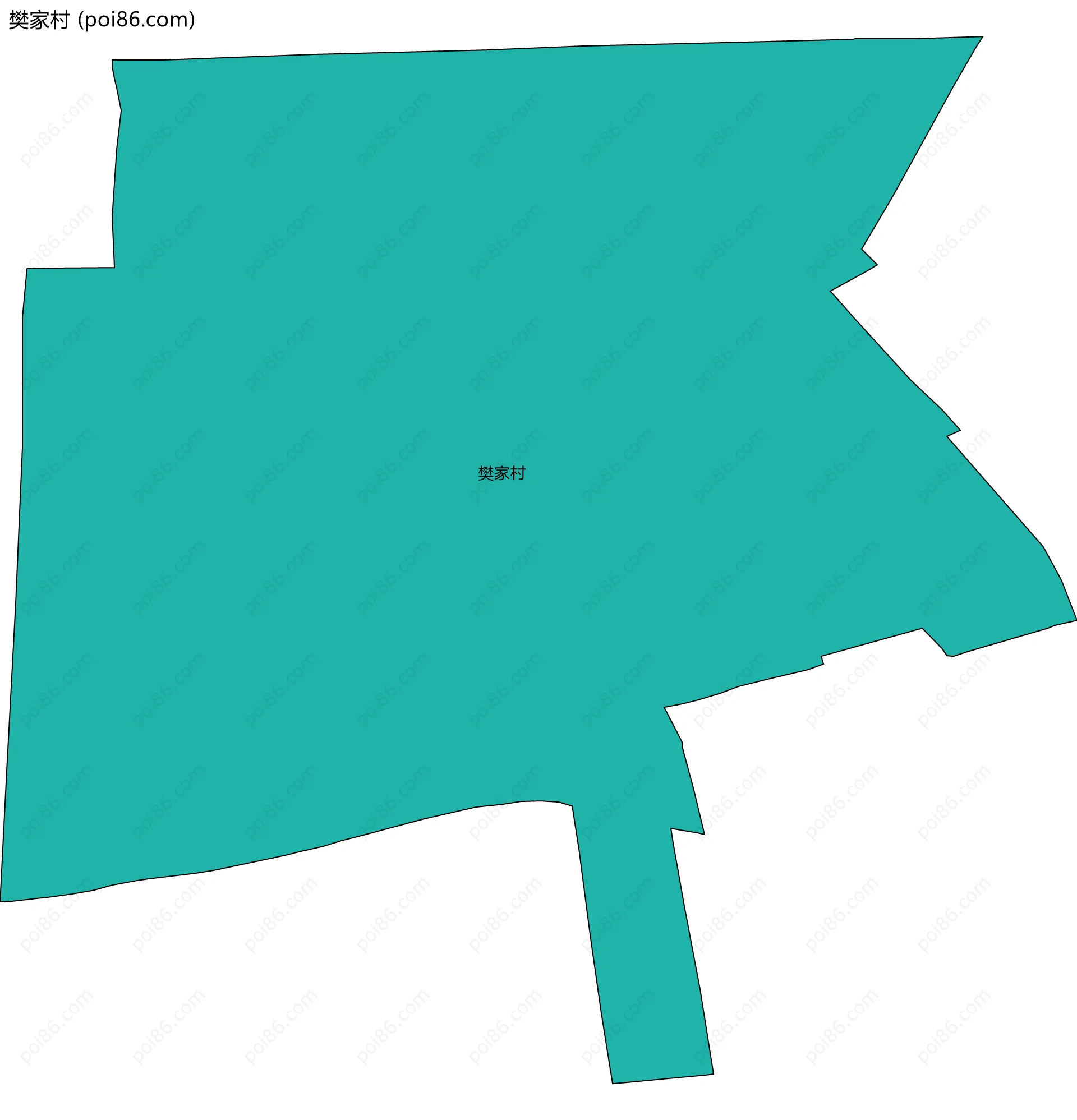 樊家村边界地图