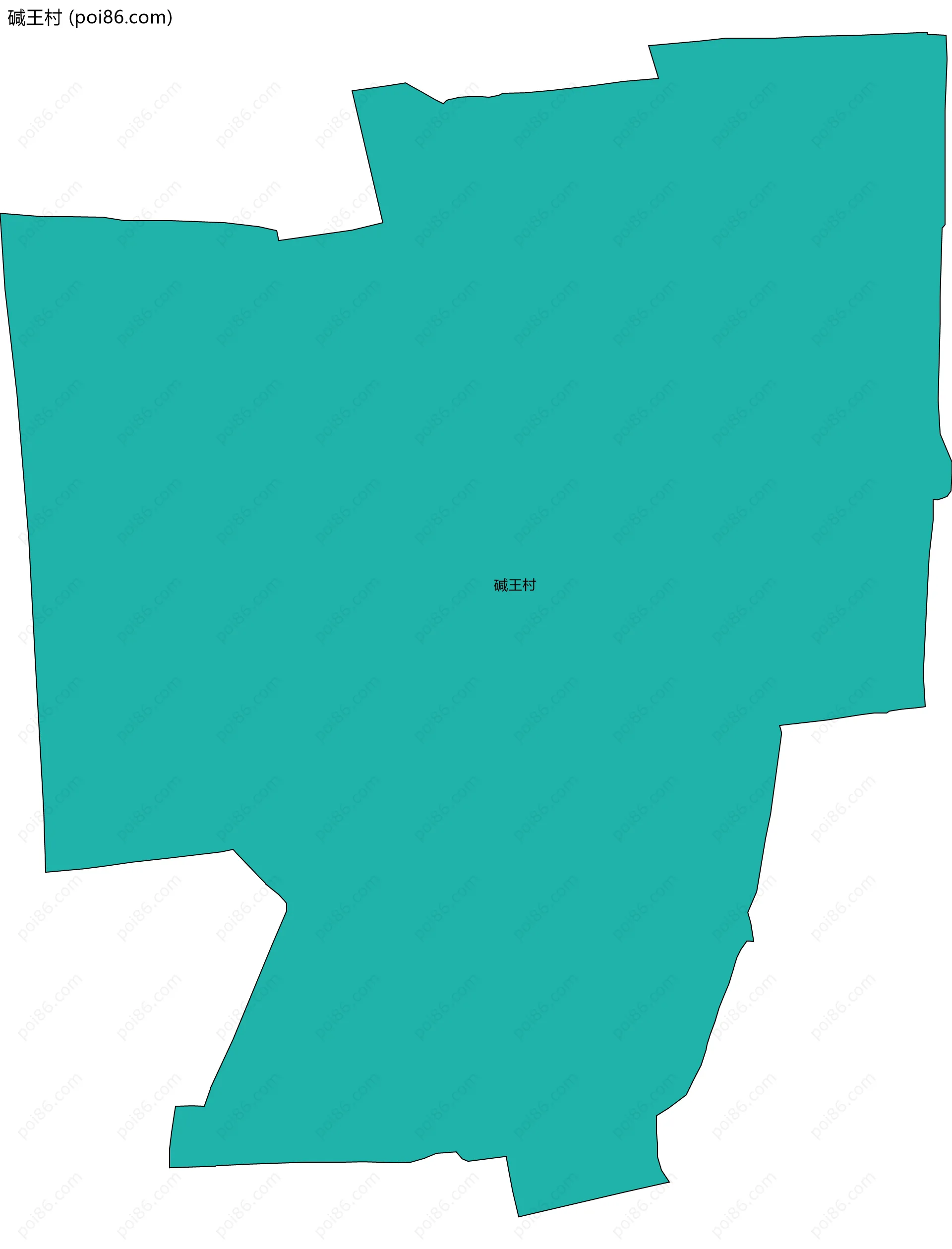 碱王村边界地图