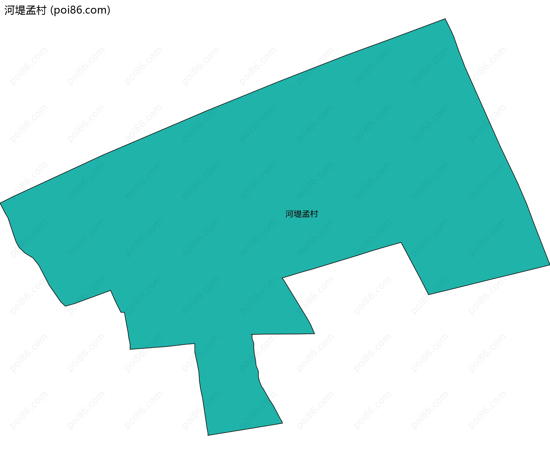 河堤孟村边界地图