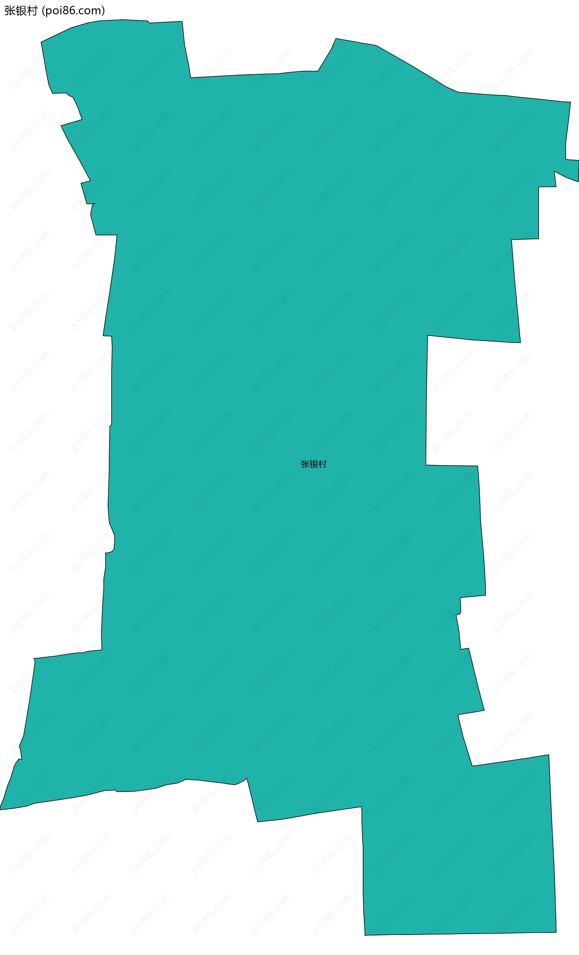 张银村边界地图