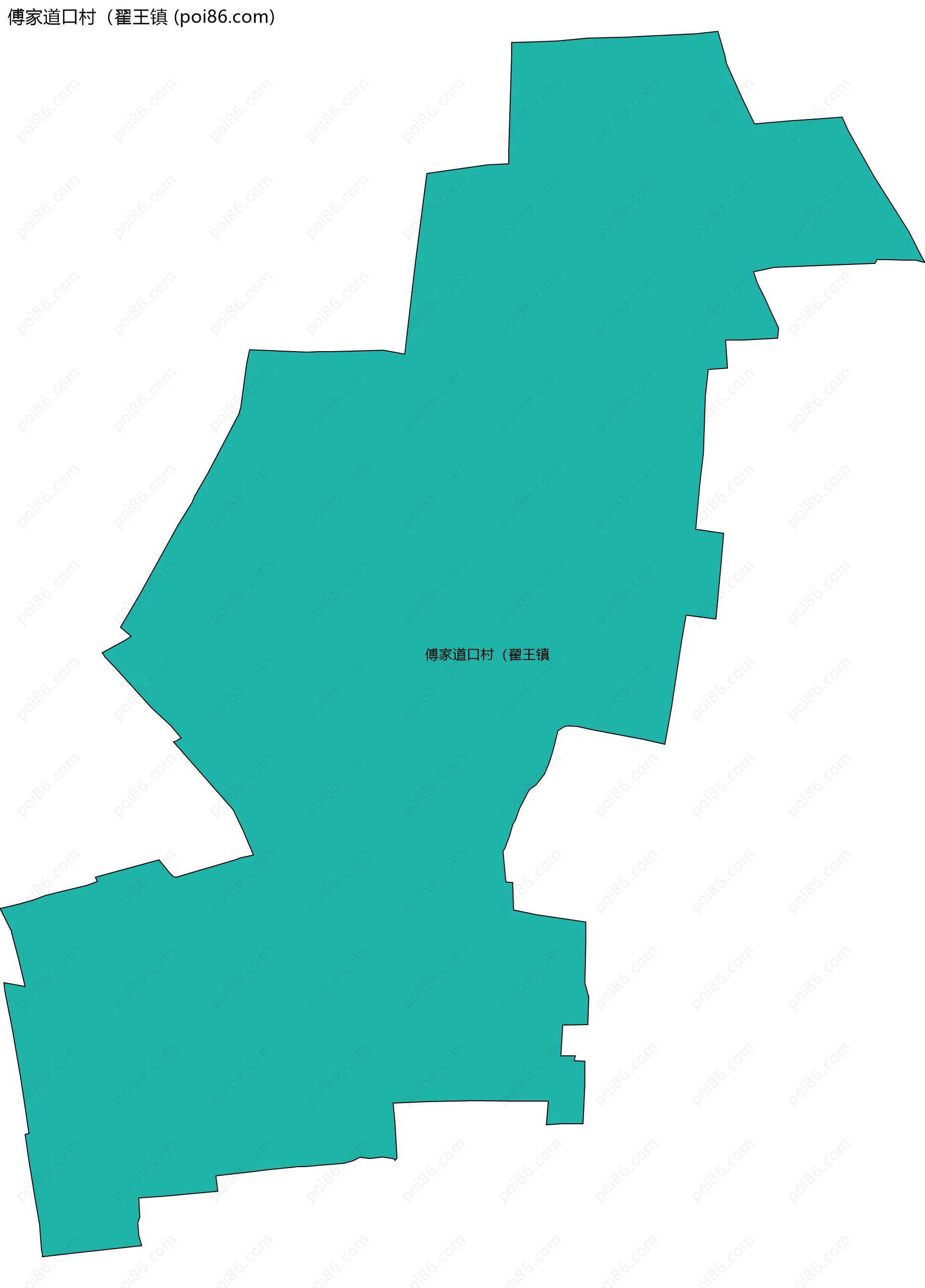 傅家道口村（翟王镇边界地图