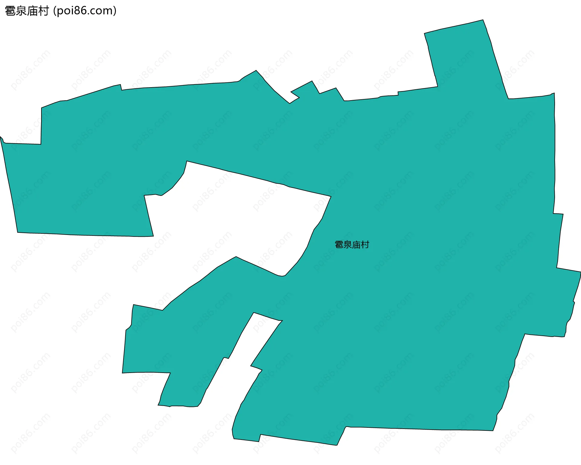雹泉庙村边界地图