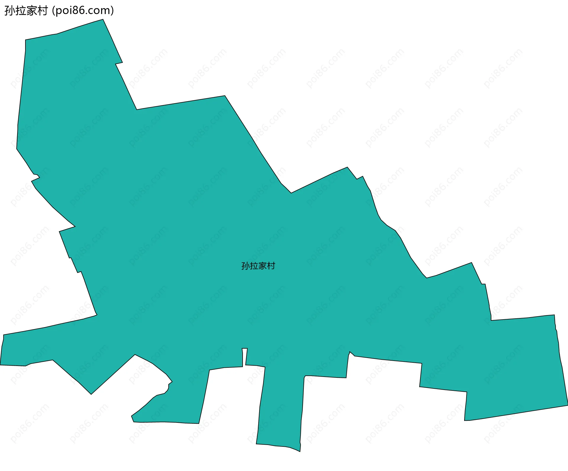 孙拉家村边界地图