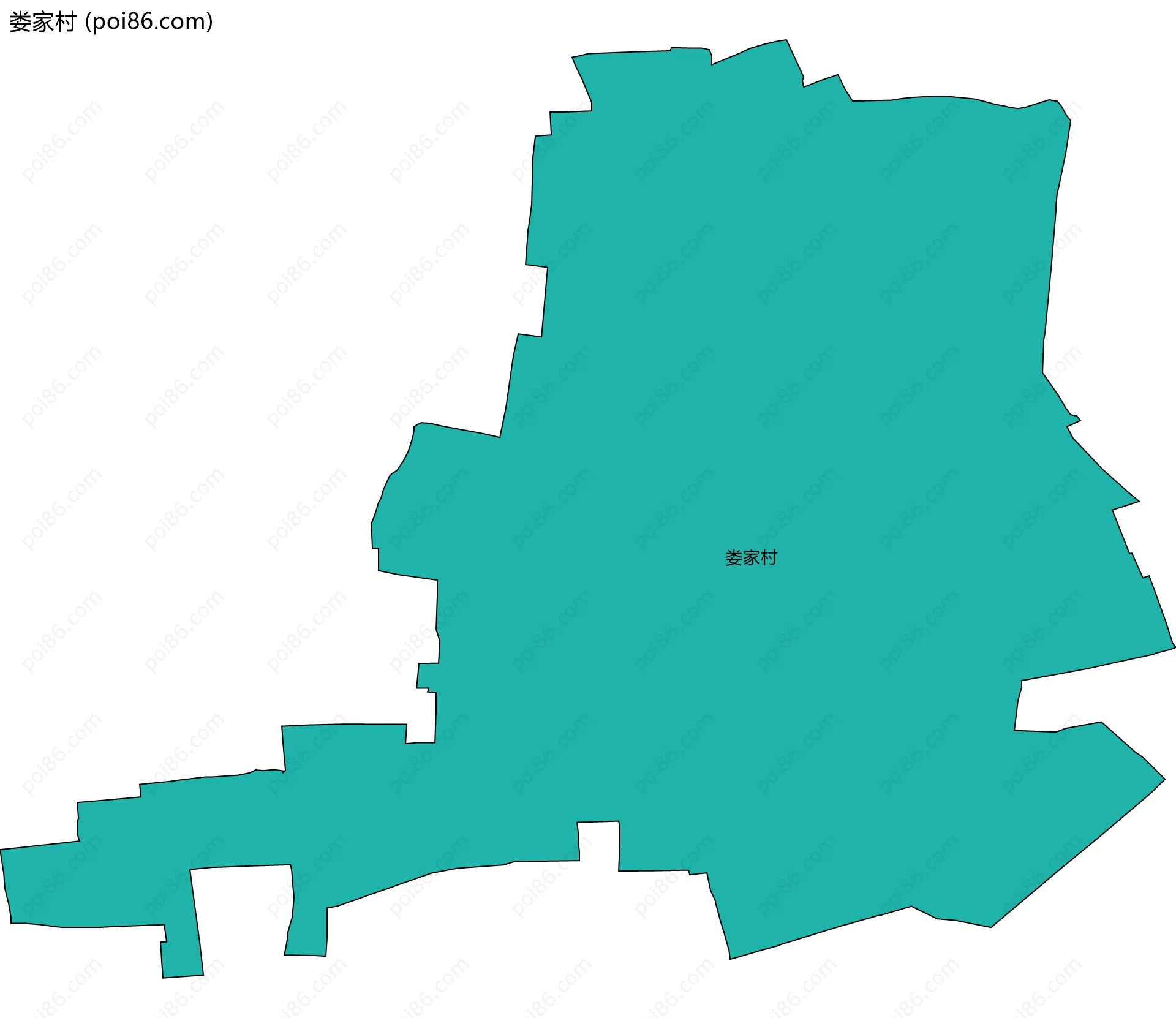 娄家村边界地图