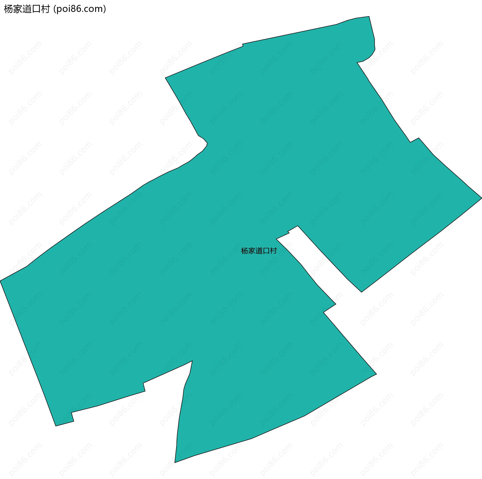 杨家道口村边界地图