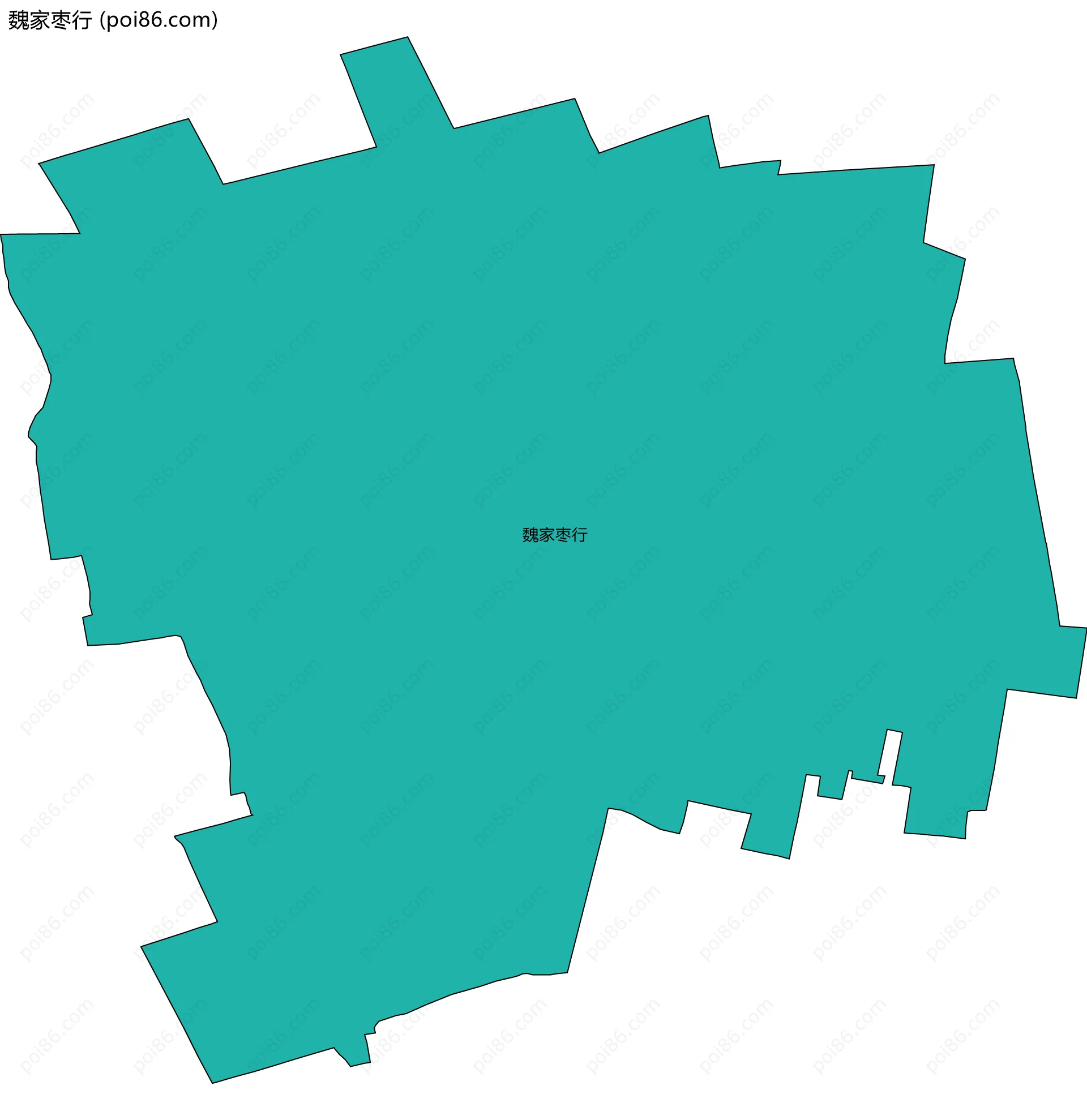 魏家枣行边界地图