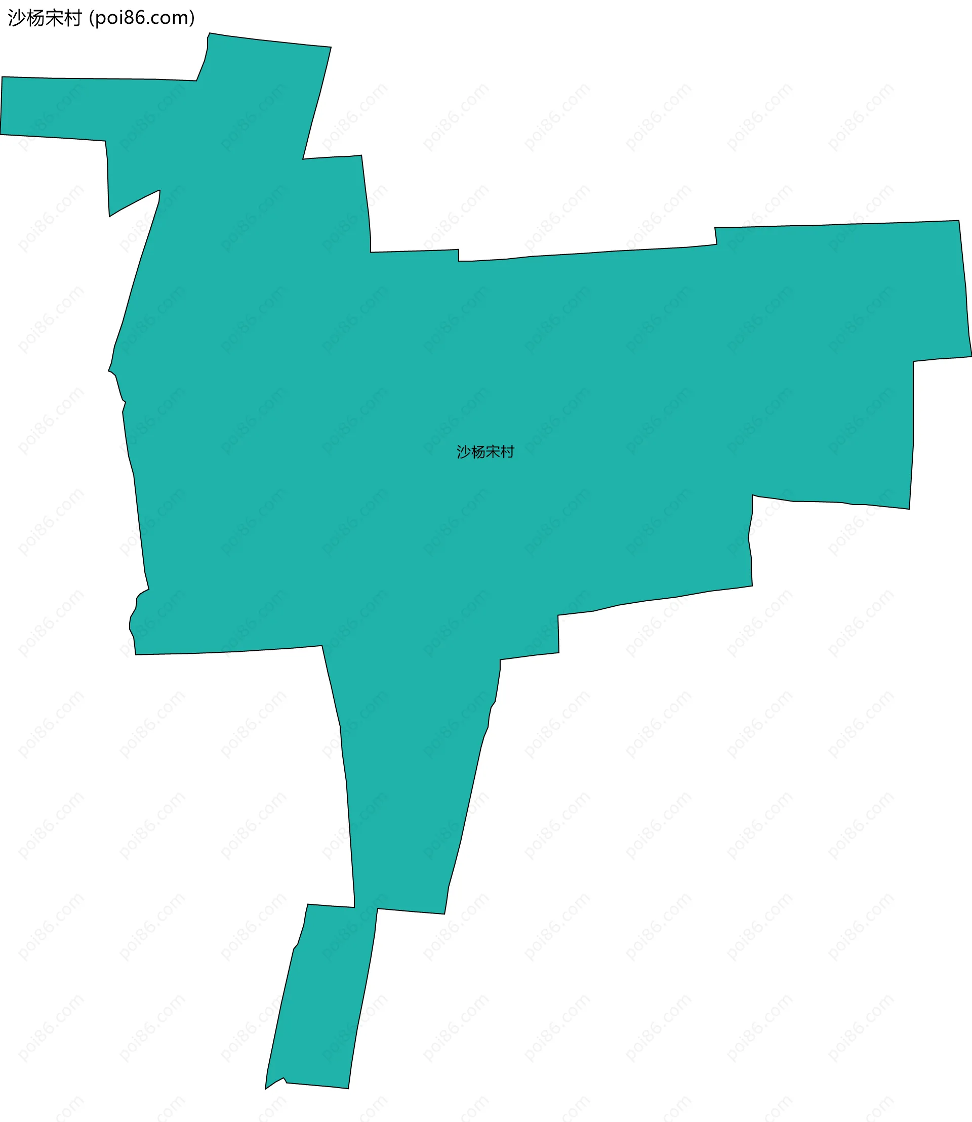 沙杨宋村边界地图