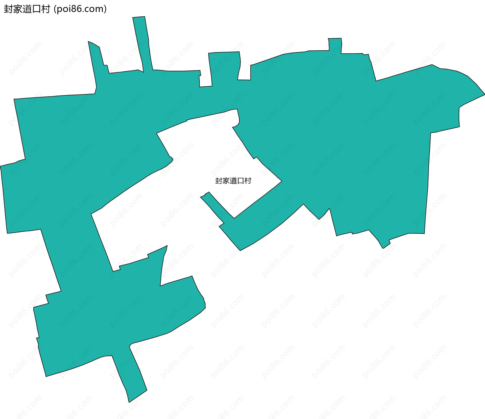 封家道口村边界地图