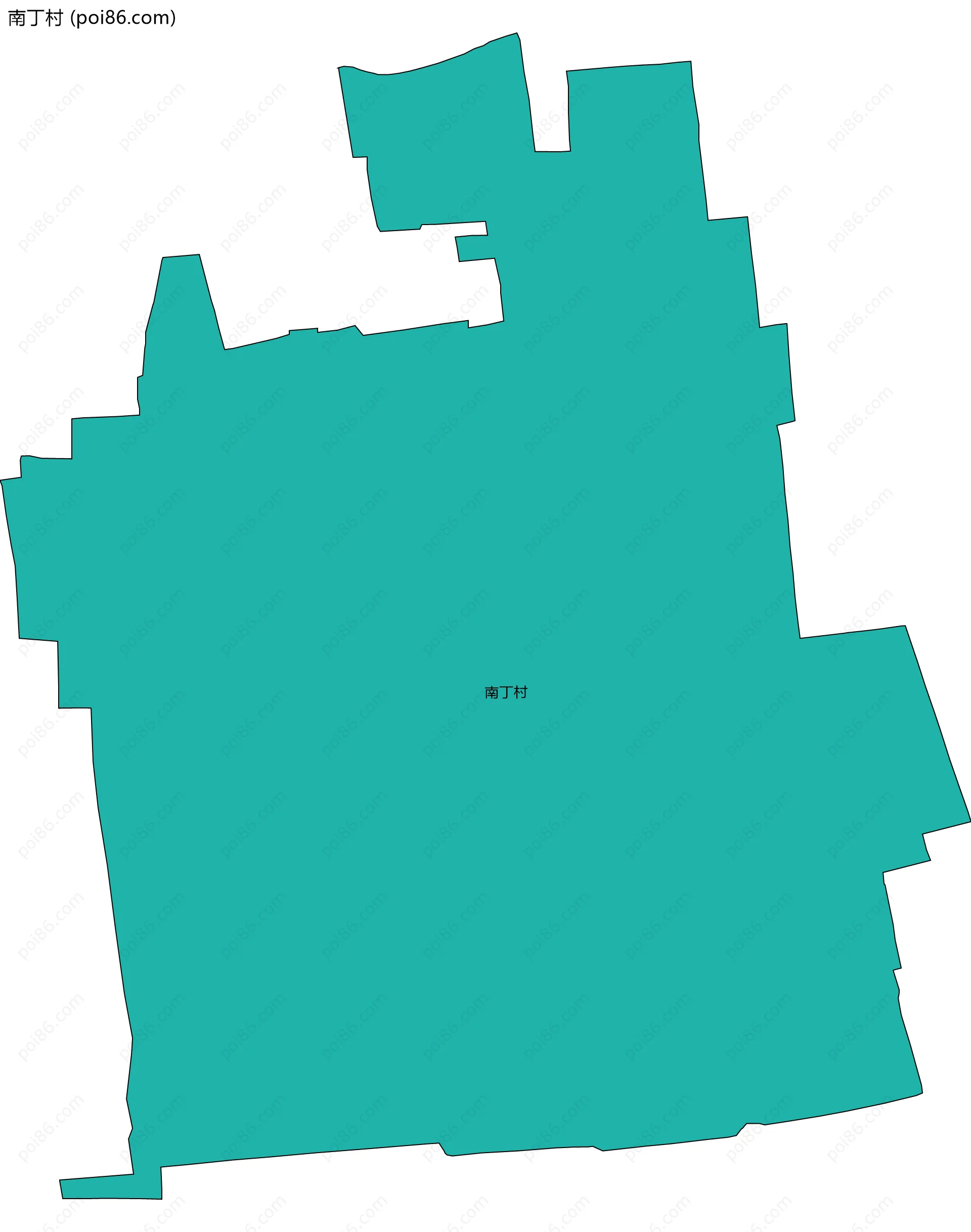 南丁村边界地图