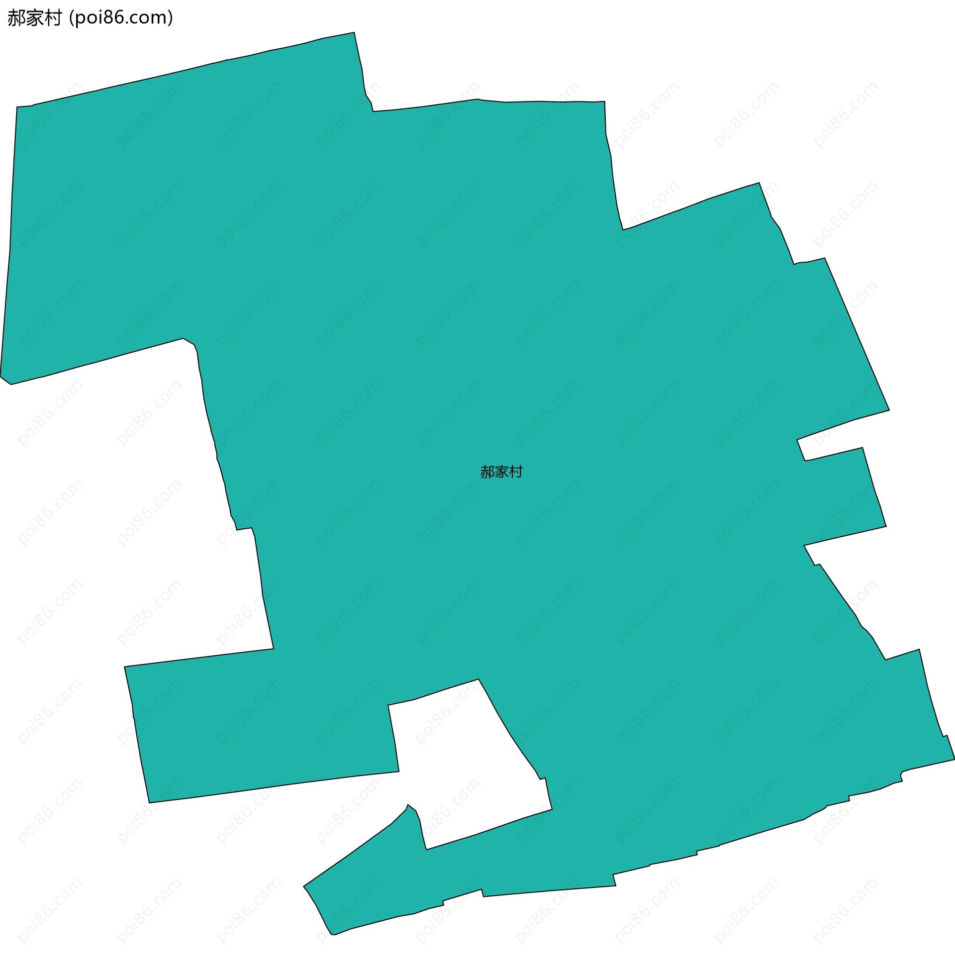 郝家村边界地图