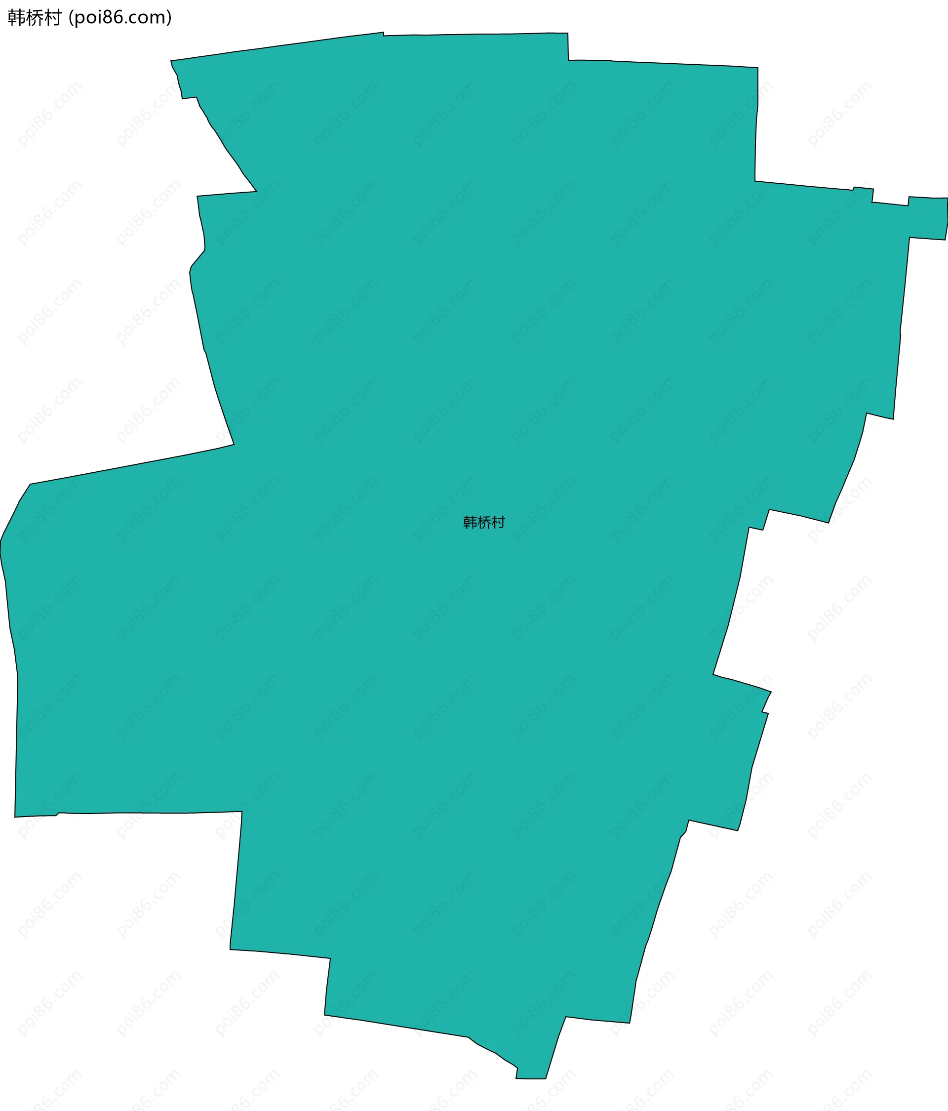 韩桥村边界地图