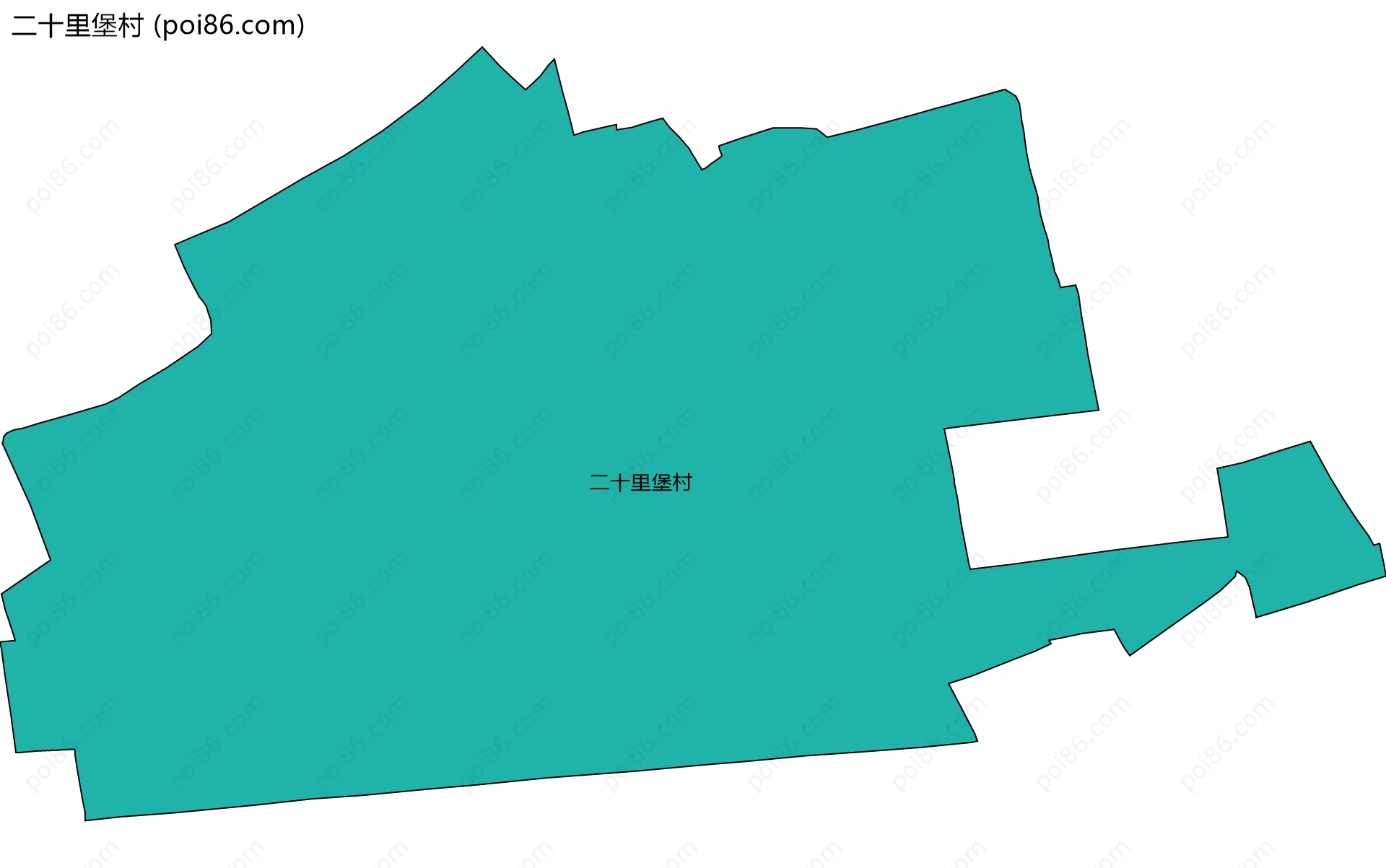 二十里堡村边界地图