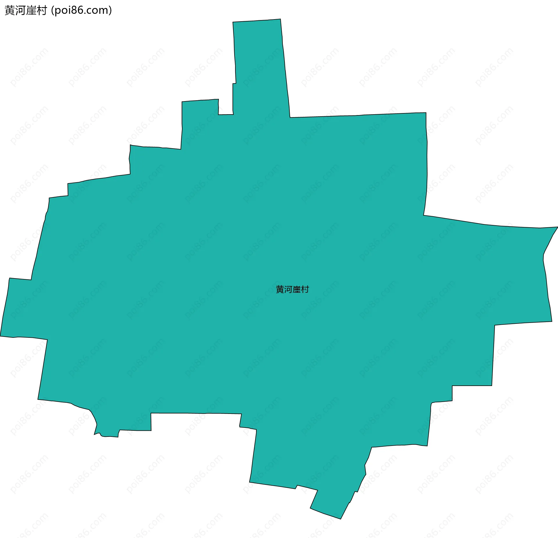 黄河崖村边界地图