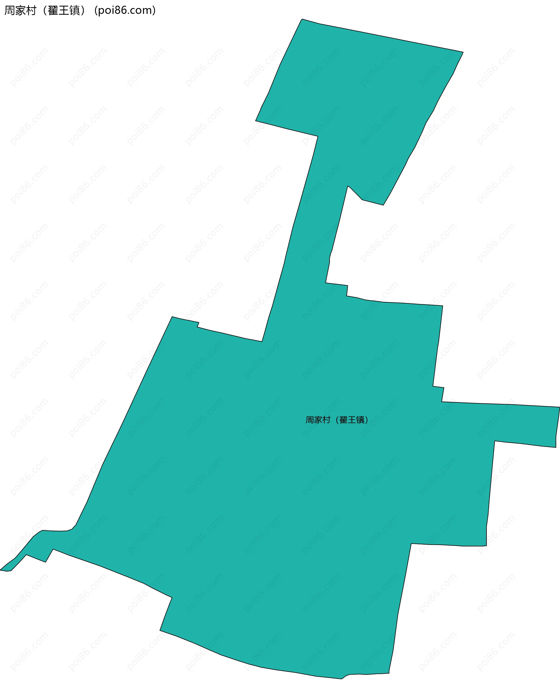周家村（翟王镇）边界地图