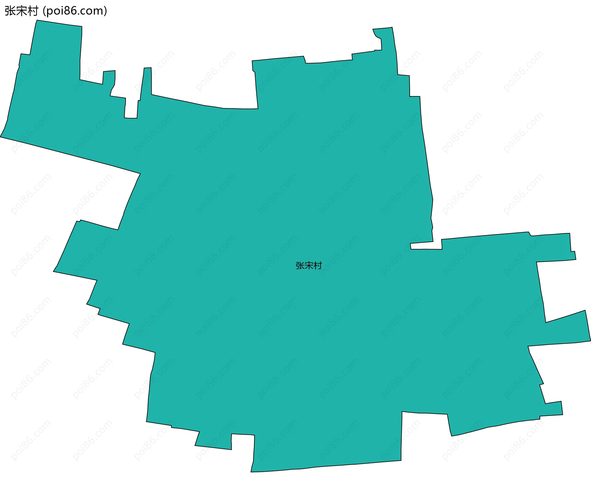 张宋村边界地图