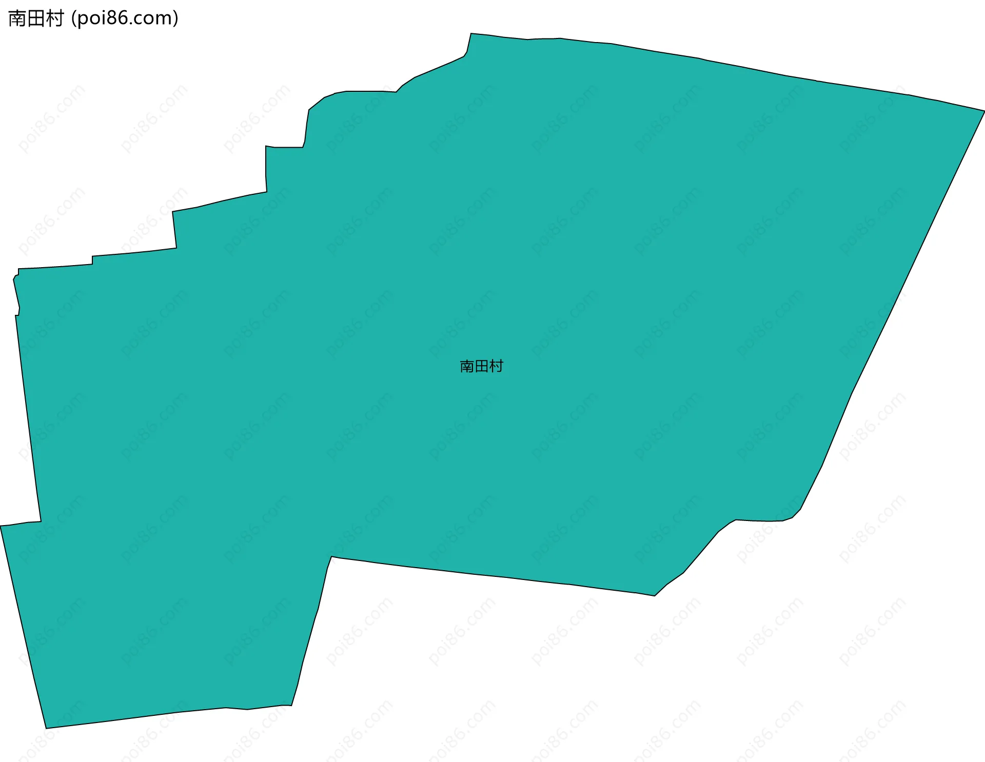 南田村边界地图