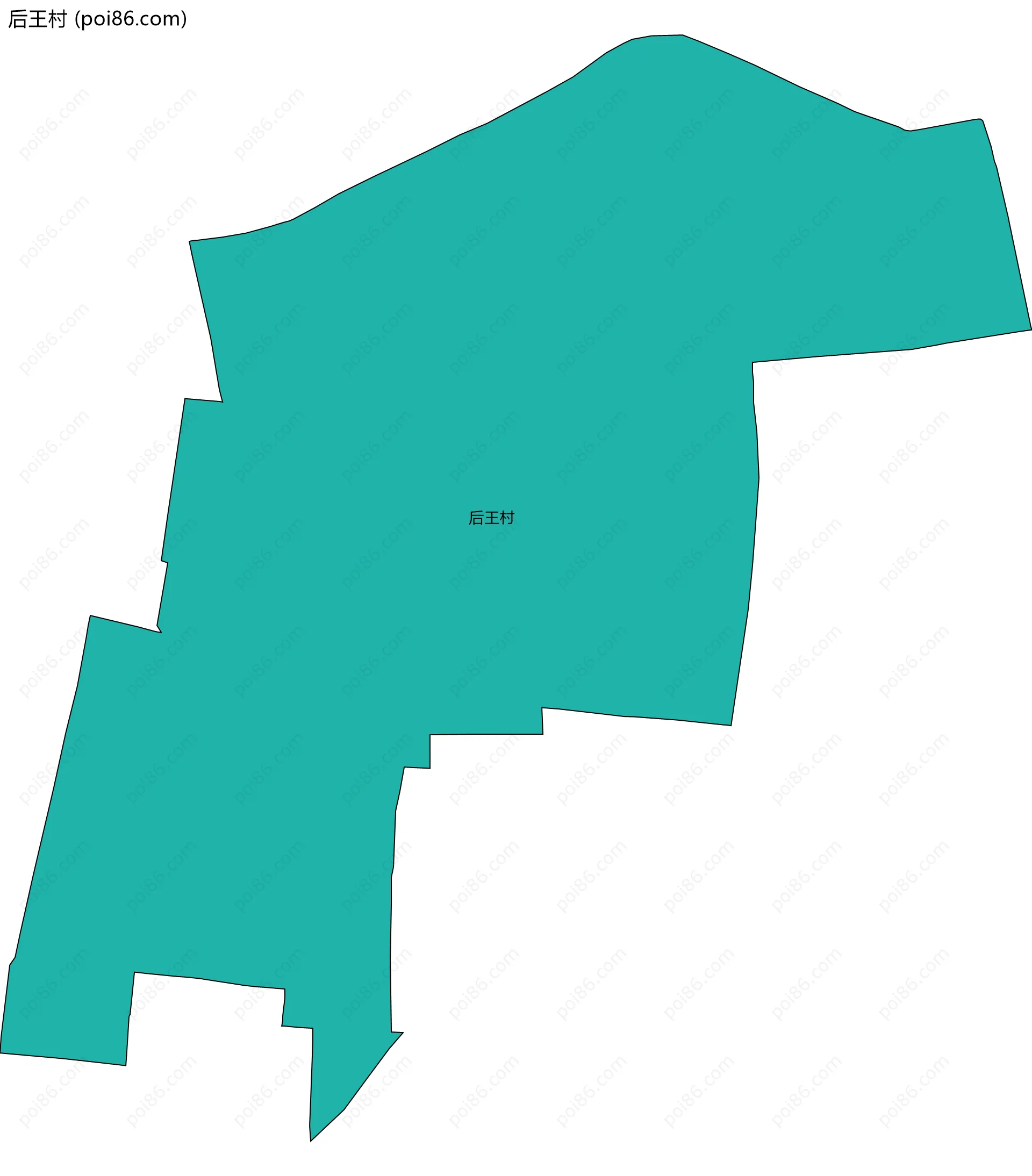 后王村边界地图