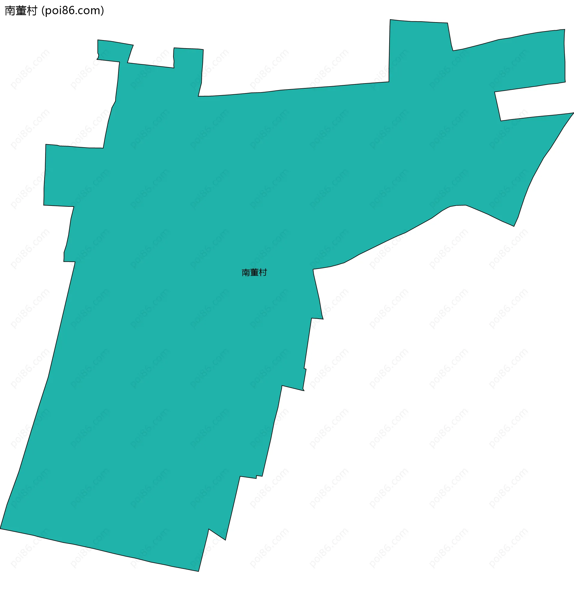 南董村边界地图