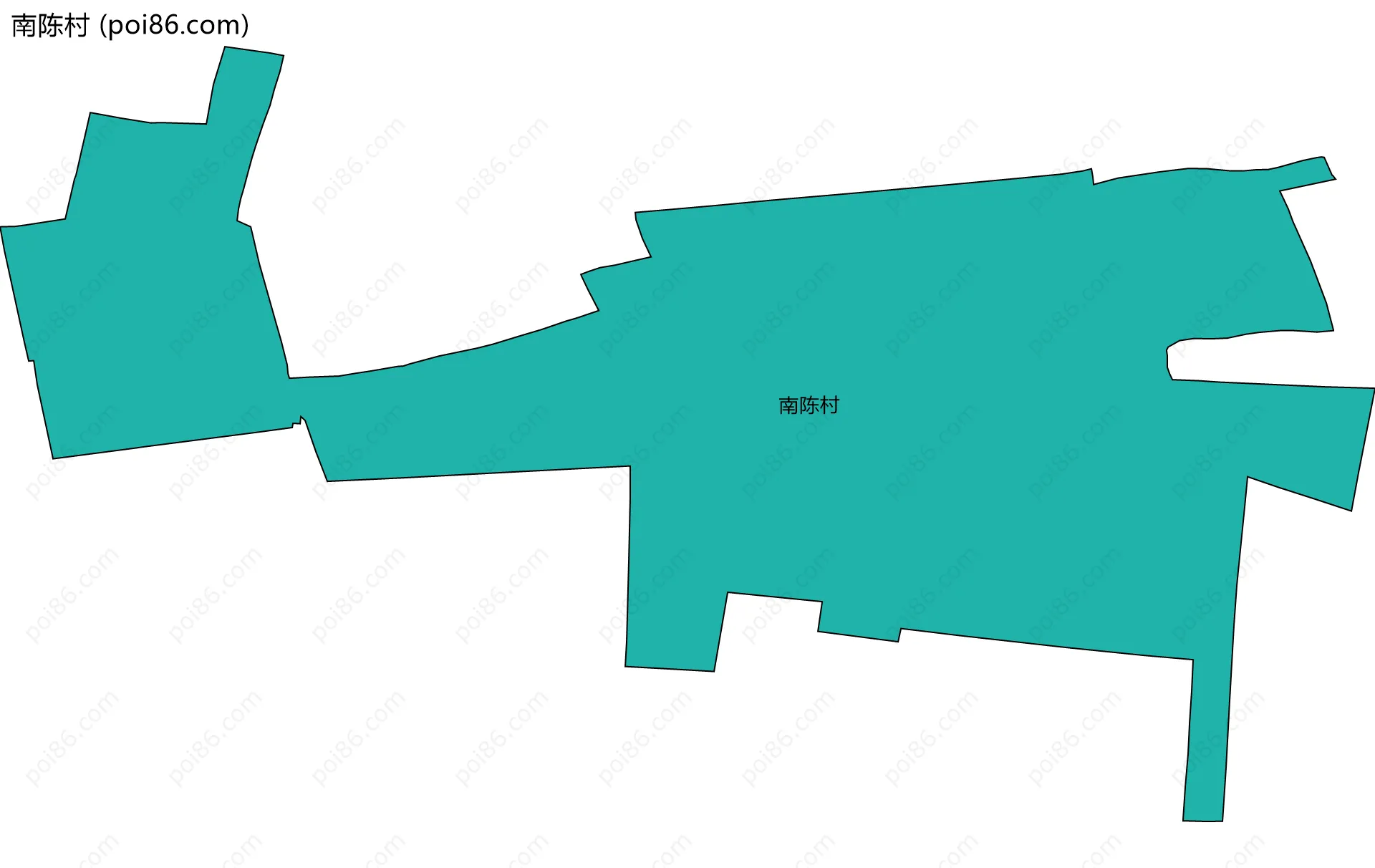 南陈村边界地图