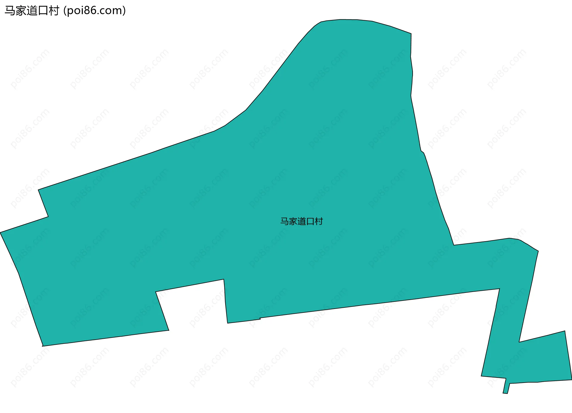马家道口村边界地图