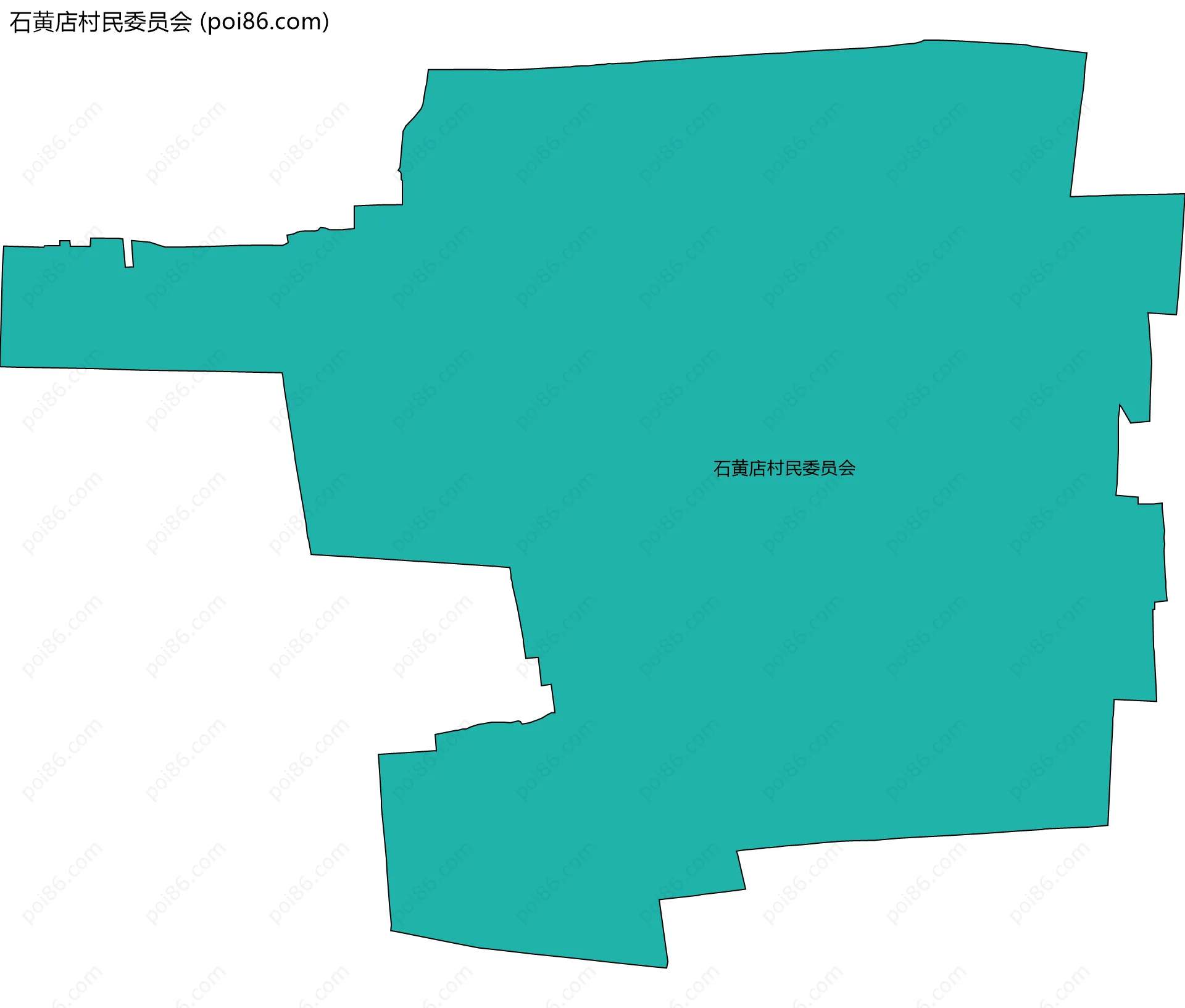 石黄店村民委员会边界地图