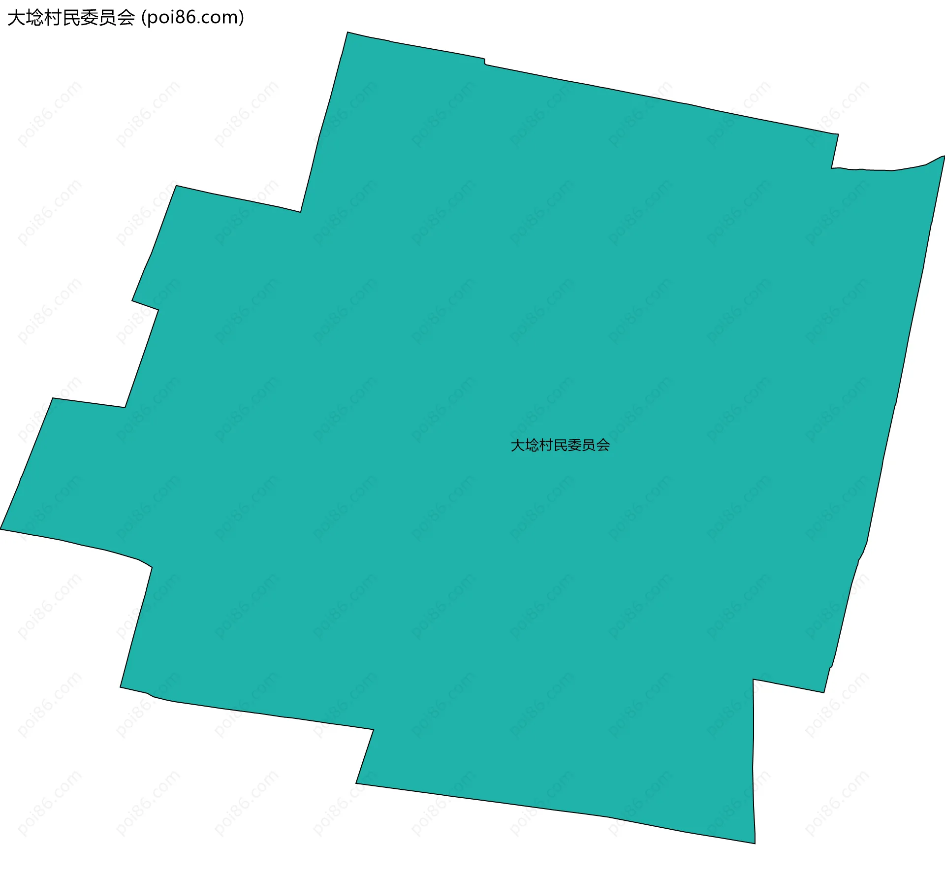 大埝村民委员会边界地图