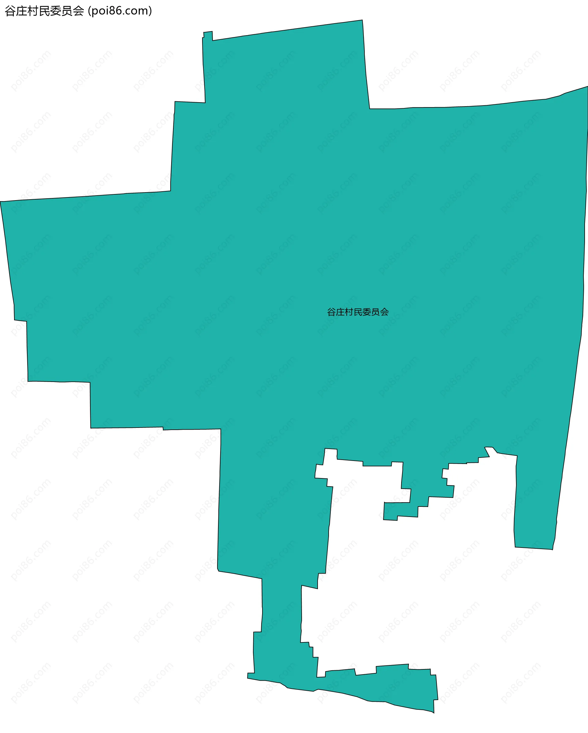 谷庄村民委员会边界地图