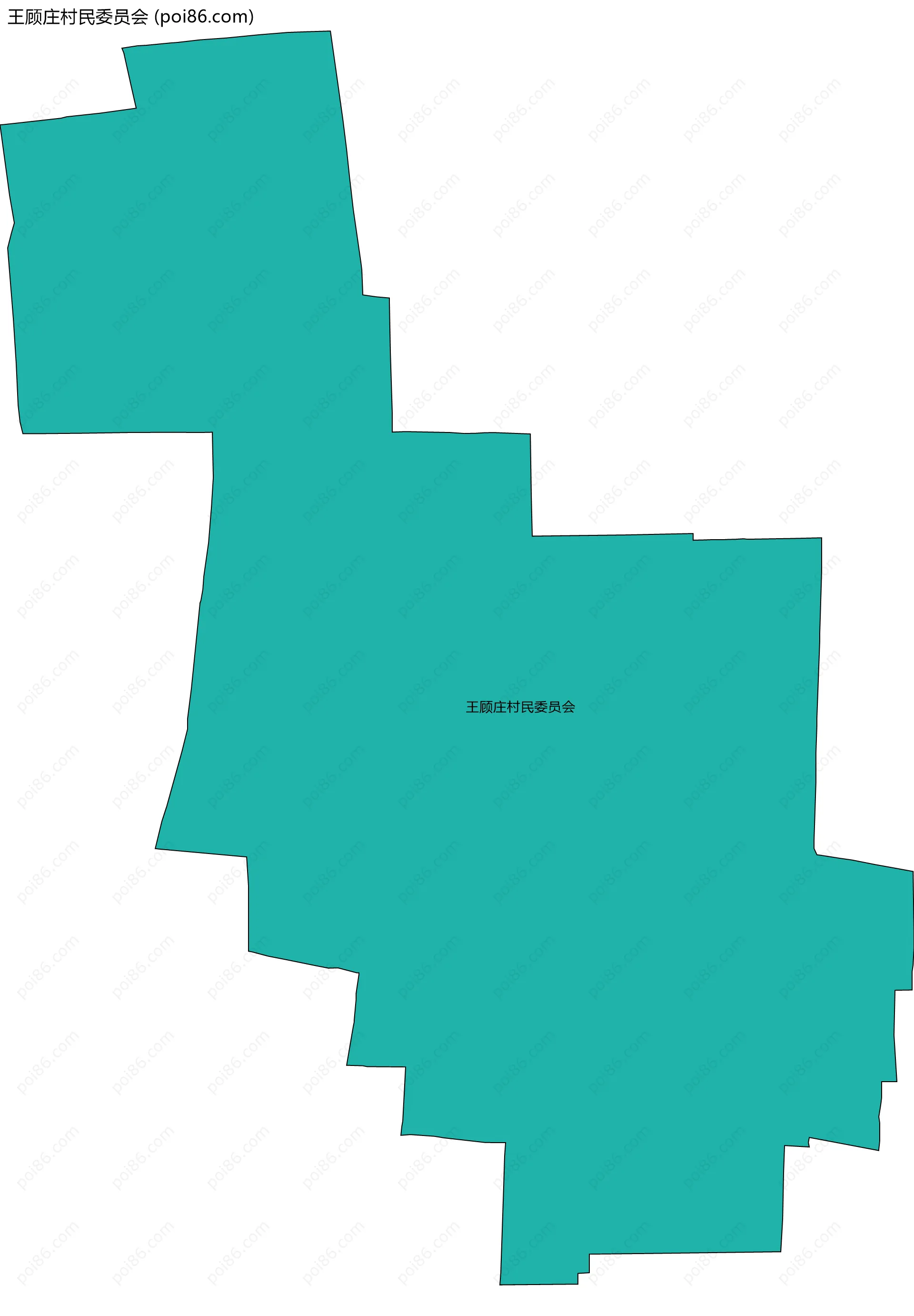 王顾庄村民委员会边界地图