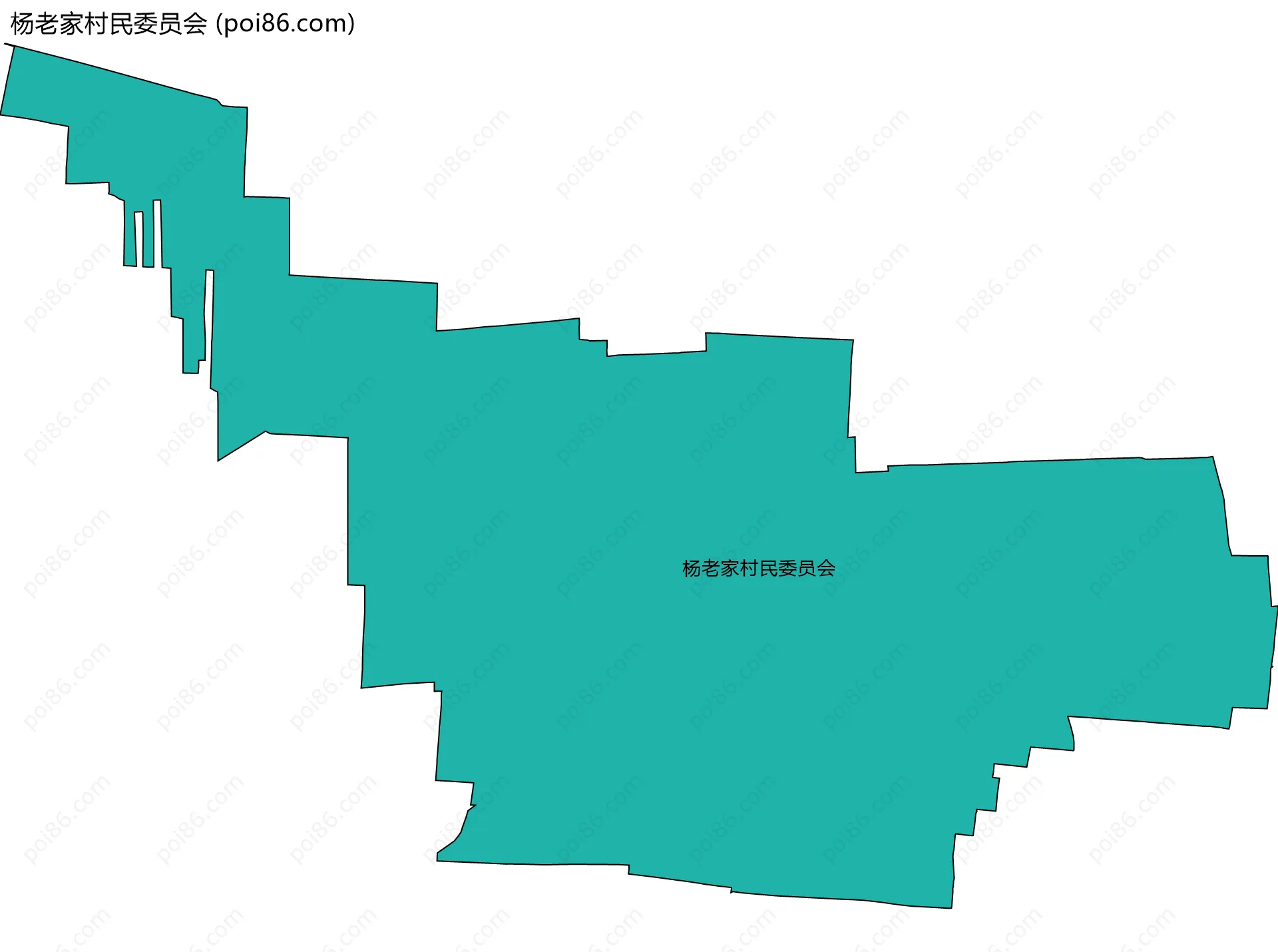 杨老家村民委员会边界地图