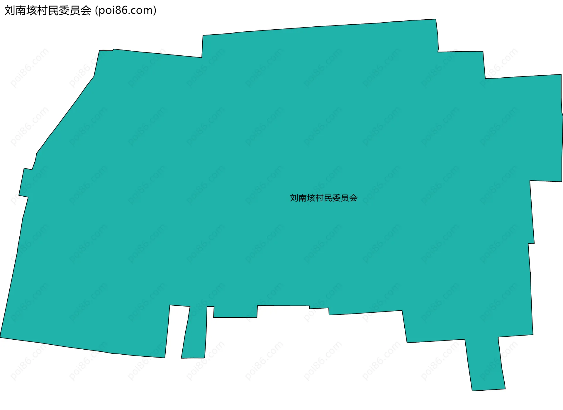 刘南垓村民委员会边界地图
