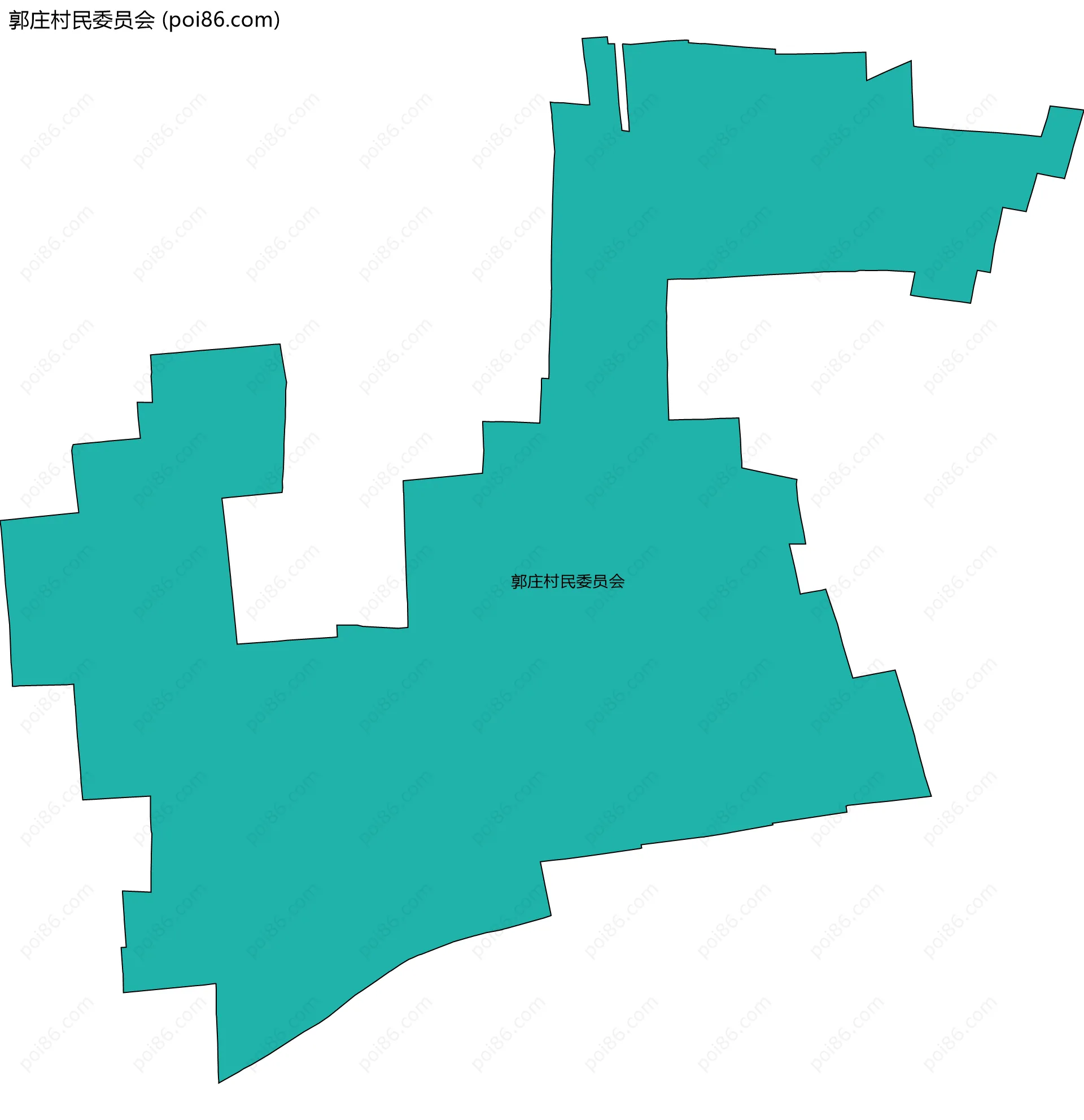 郭庄村民委员会边界地图
