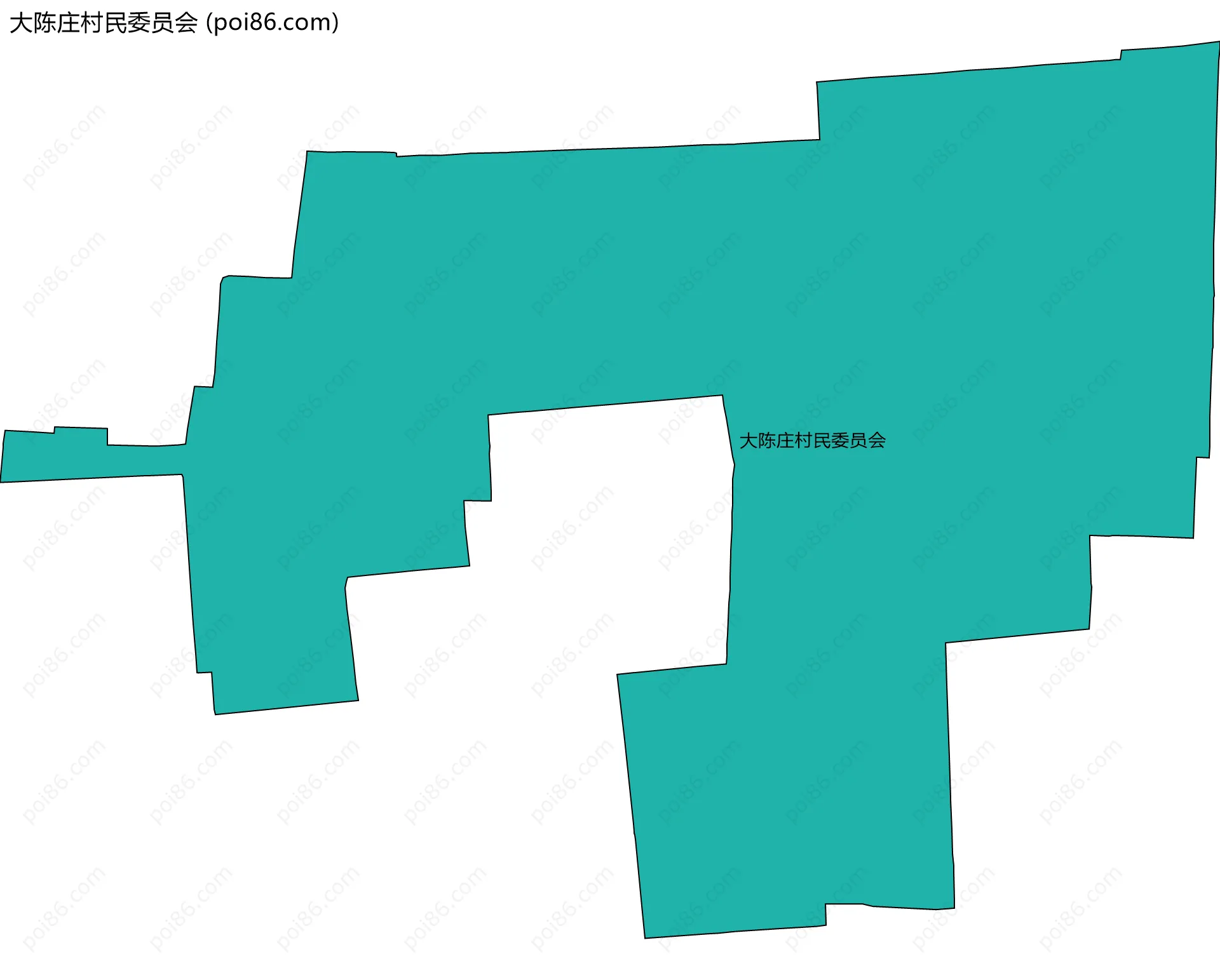 大陈庄村民委员会边界地图