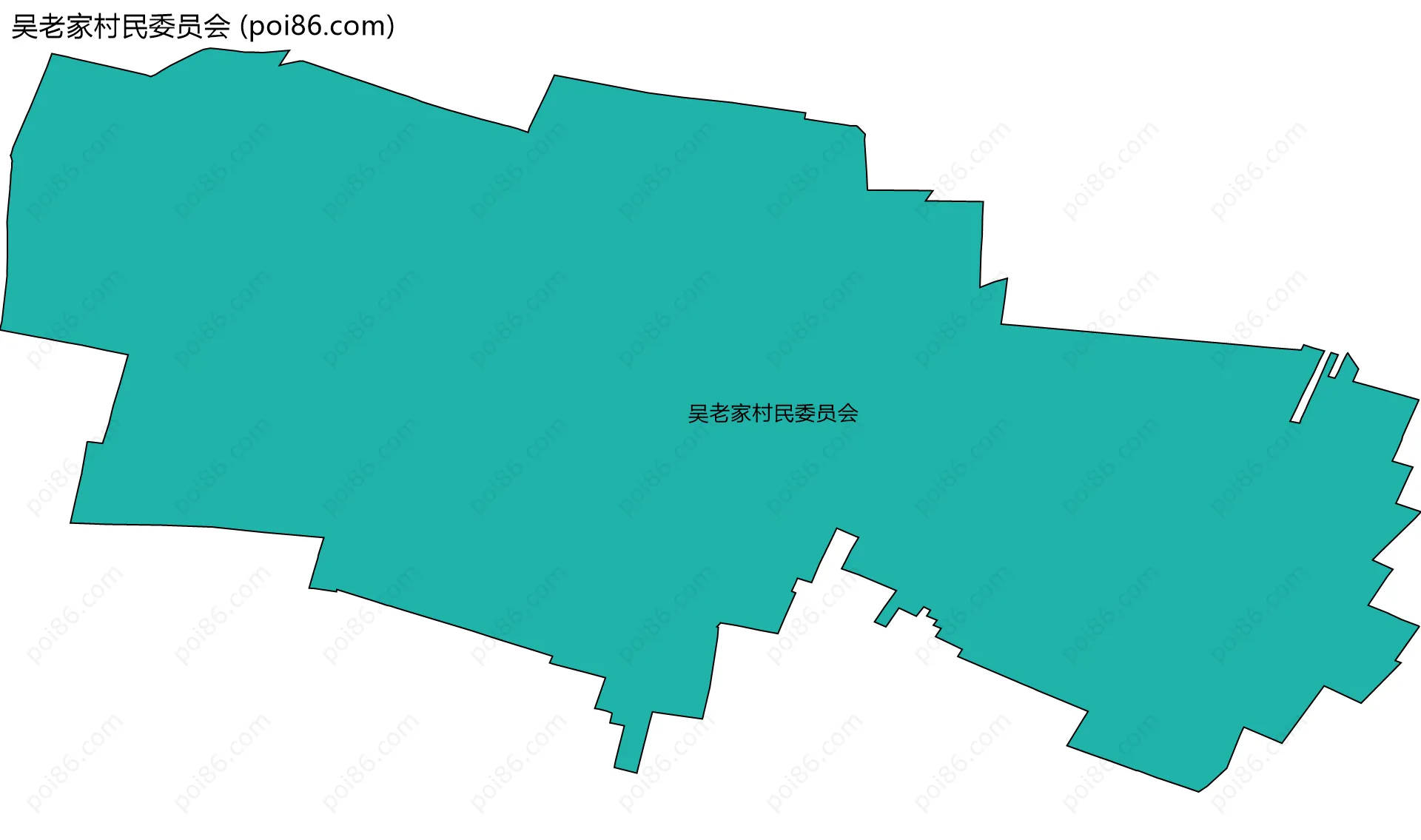 吴老家村民委员会边界地图