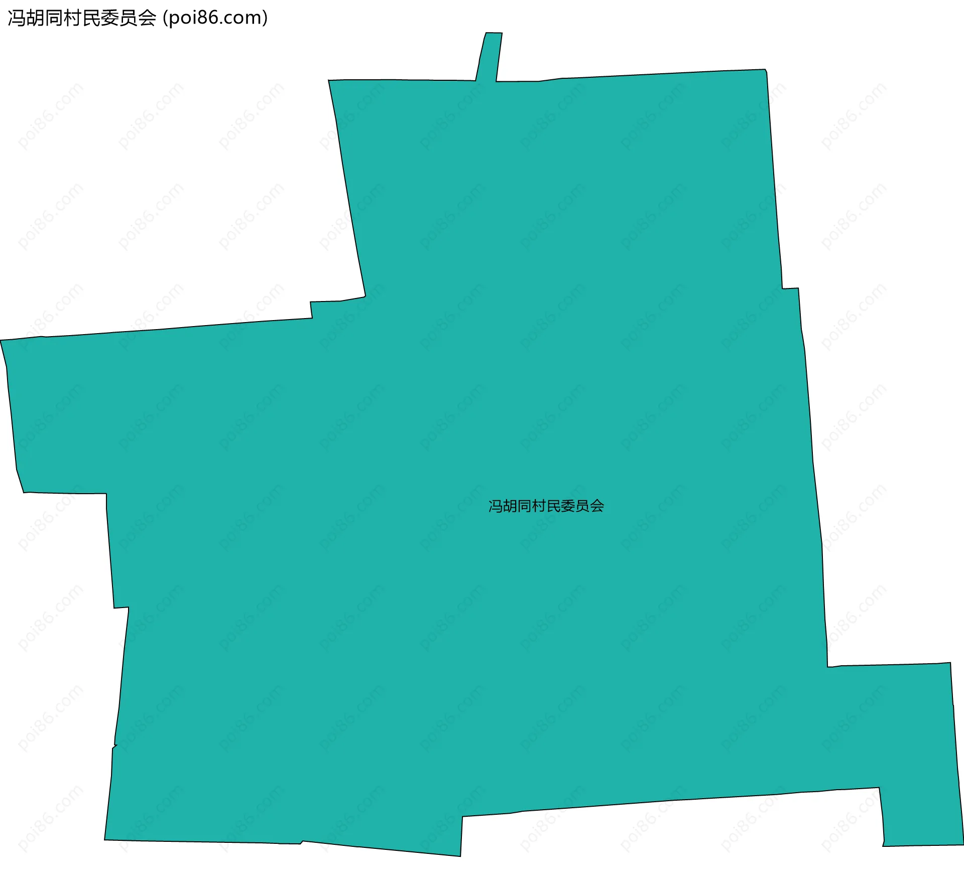 冯胡同村民委员会边界地图